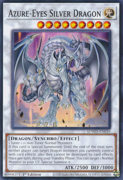 Yu-Gi-Oh! Azure-Eyes Silver Dragon - SDWD-EN039 - Common - 1st Edition