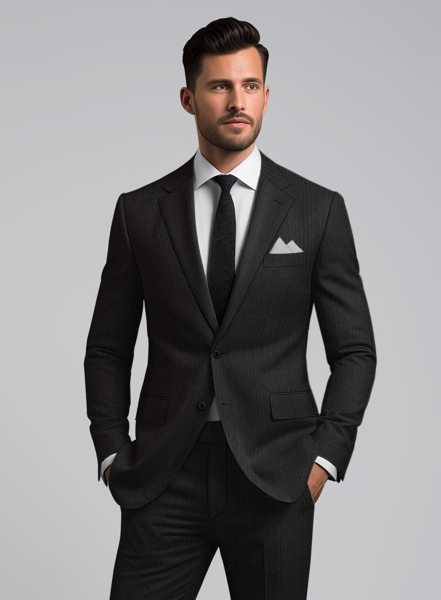 StudioSuits Reda Luman Black Stripe Wool Suit - view 4