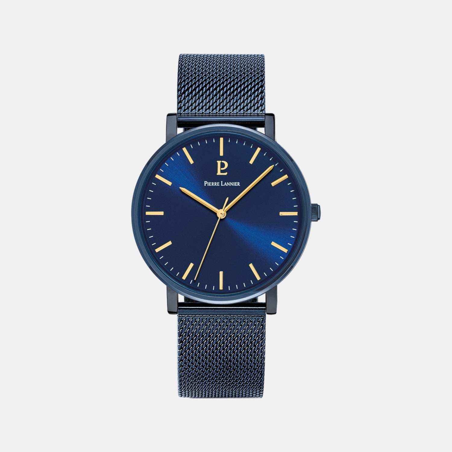 Pierre Lannier Essential Men Quartz Blue Dial Analog Mesh Watch 218F466