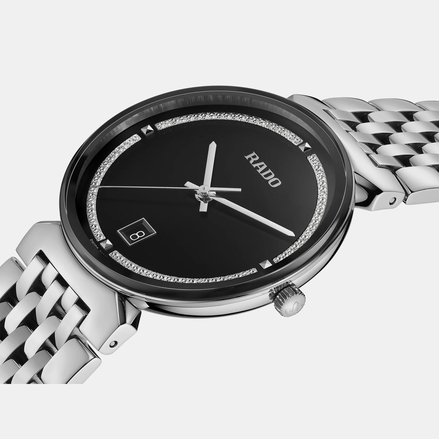 Rado Florence Unisex Quartz Black Dial Analog Stainless Steel Watch R48912163 - view 2