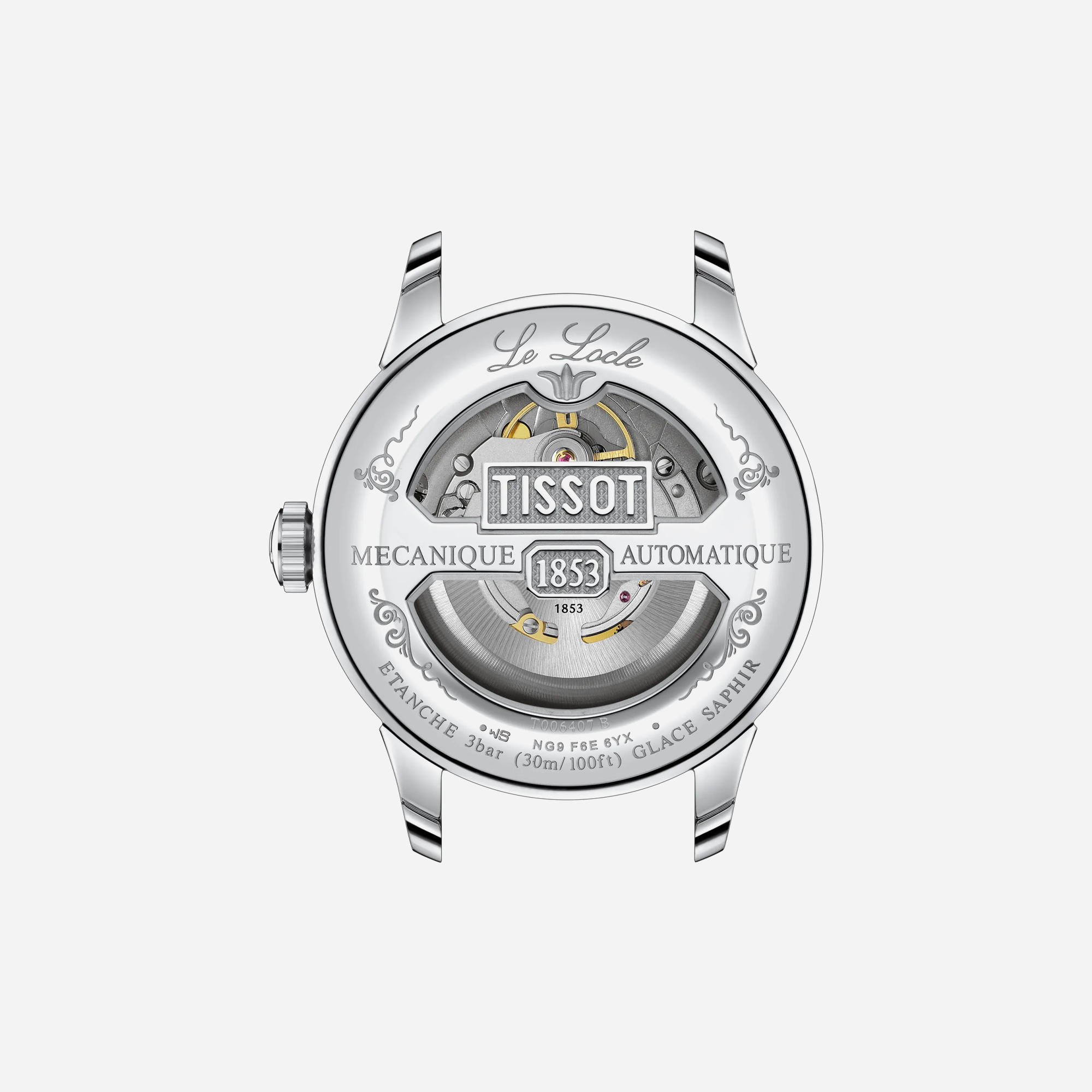 Tissot Le Locle Powermatic 80 Silver Dial Leather Strap 39.3mm - view 2