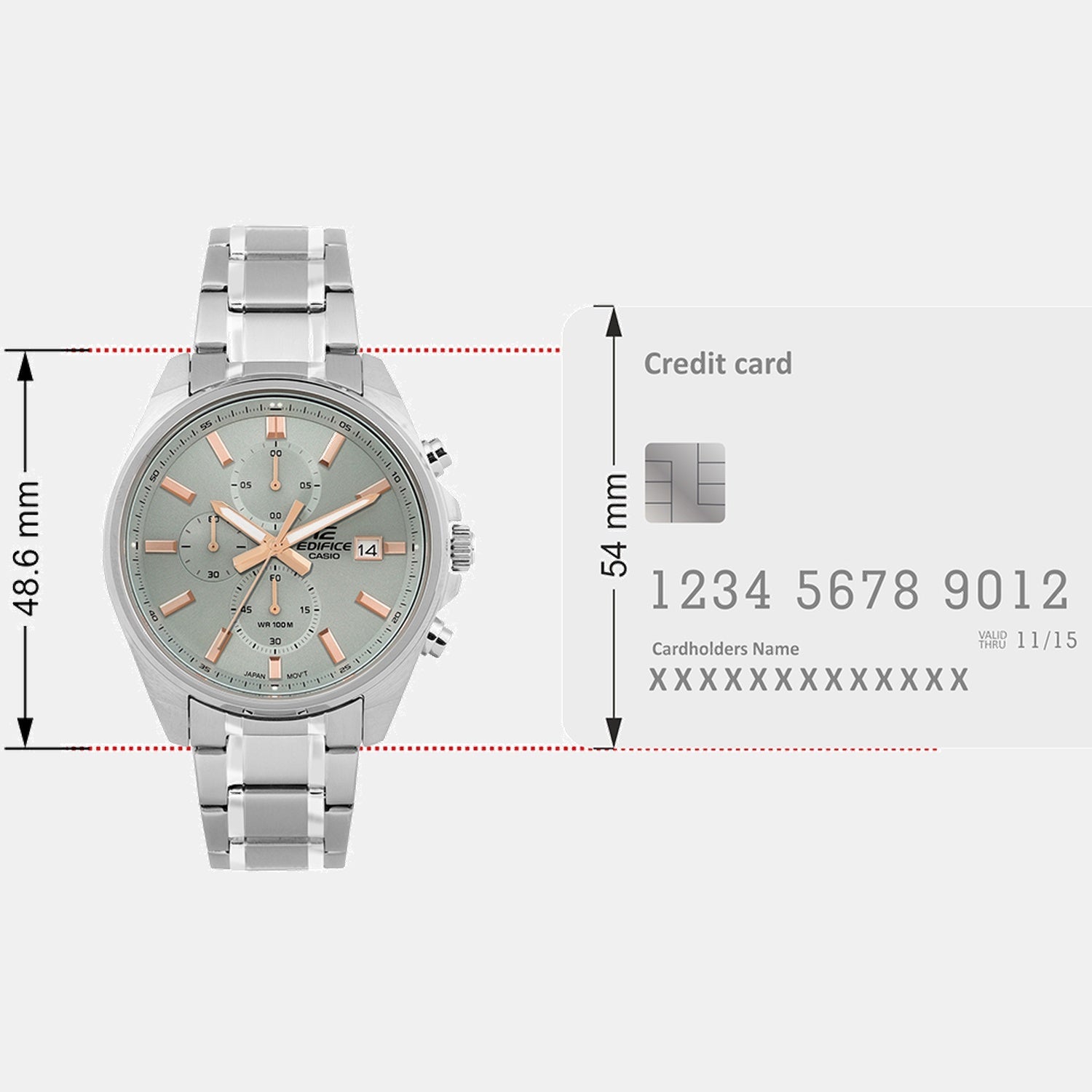 Casio Edifice Men Quartz Green Dial Analog Stainless Steel Watch ED663 - view 7