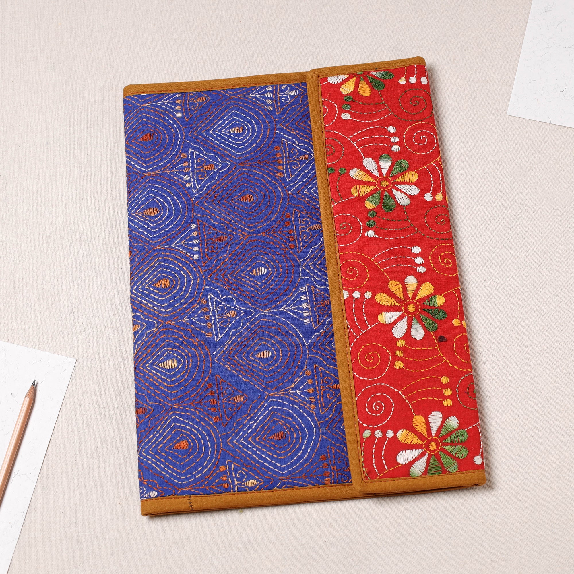 ASALKAAR Bengal Kantha Work Handcrafted File Folder
