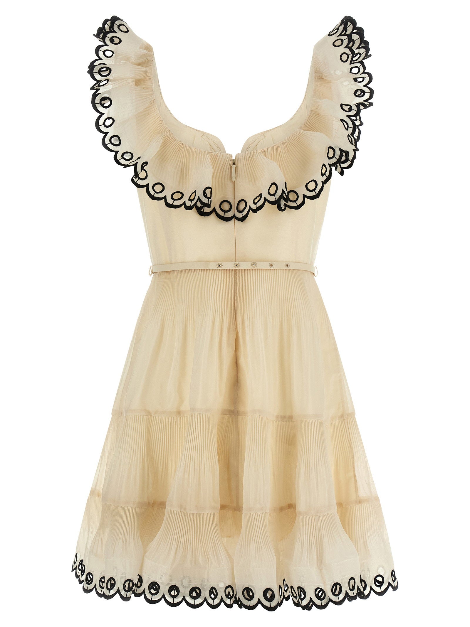 Zimmermann Embroidered Frilled Mini Dress – 100% polyester - view 2