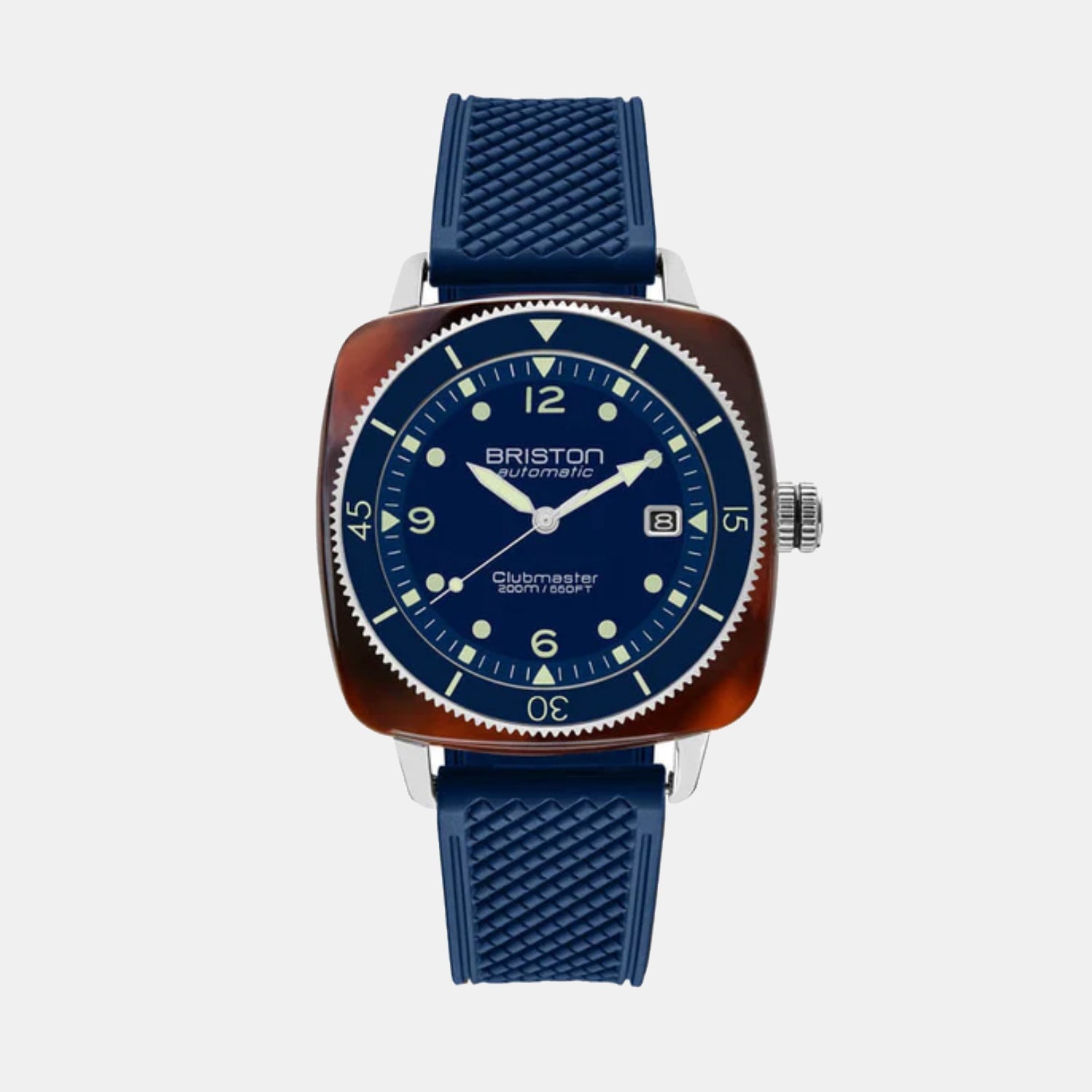 Briston Clubmaster Lagend Diver Men Automatic Navy Blue Dial Analog Rubber Watch 241740.SA.T.15.FNB