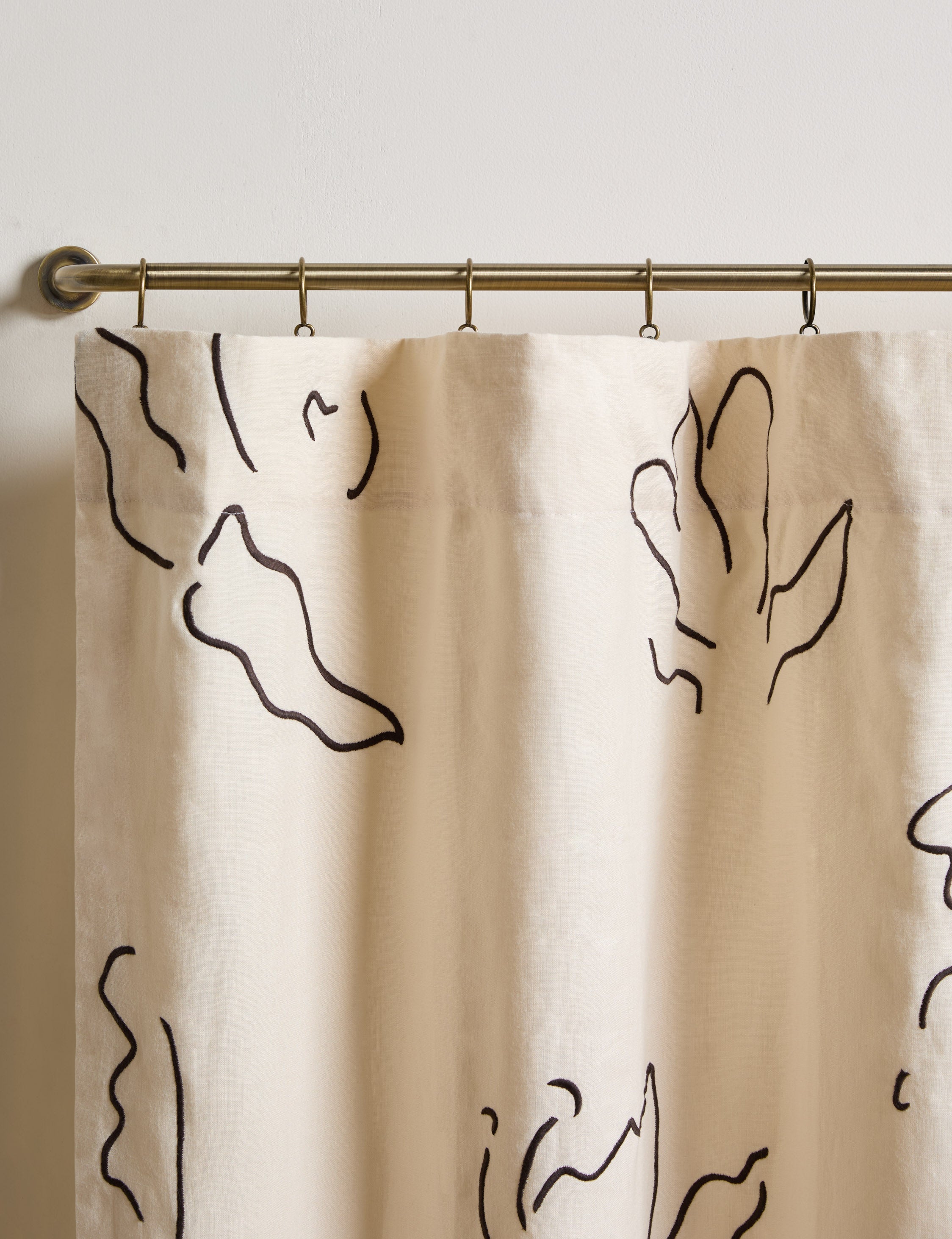 Lulu and Georgia Narsi Embroidered Linen Curtain Panel by Sarah Sherman Samuel - view 5