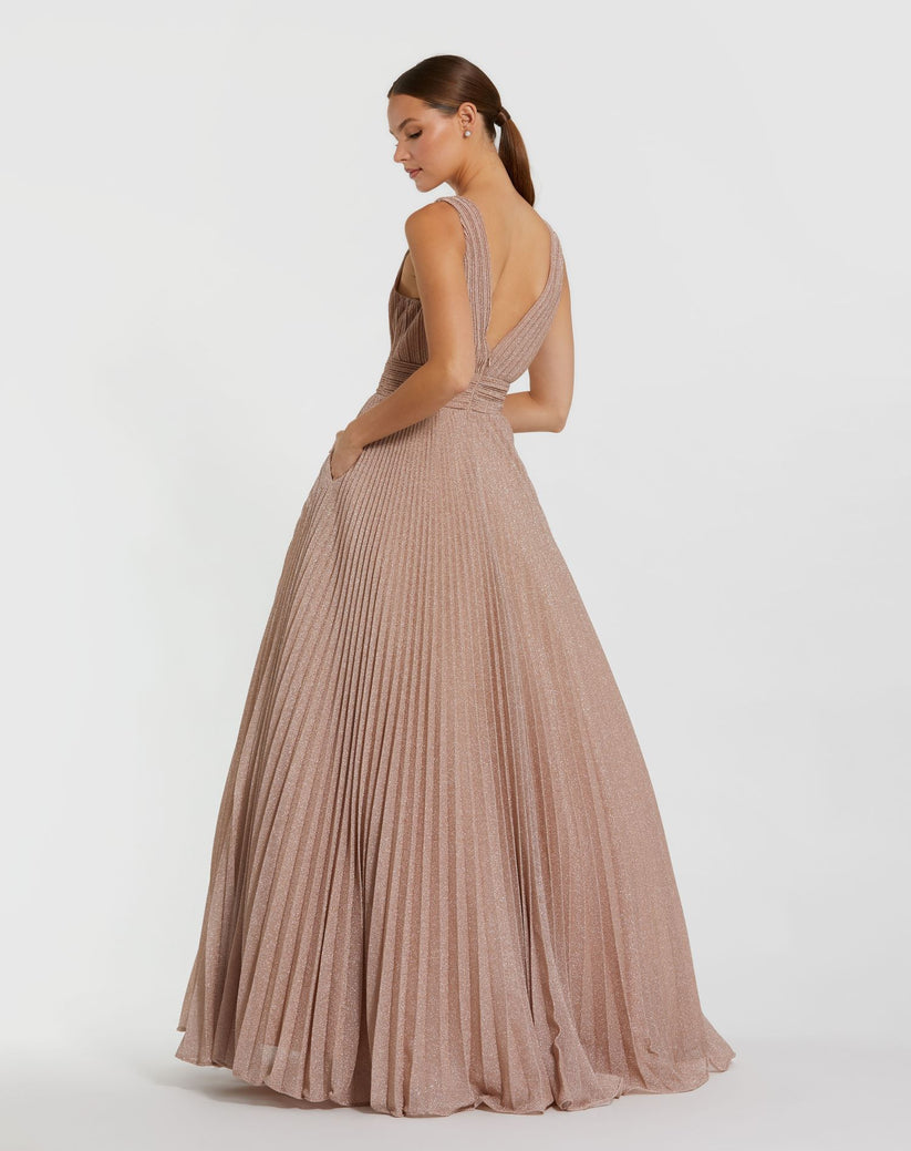 Mac Duggal 30773 Pleated Long Formal A Line Prom Dress - view 4