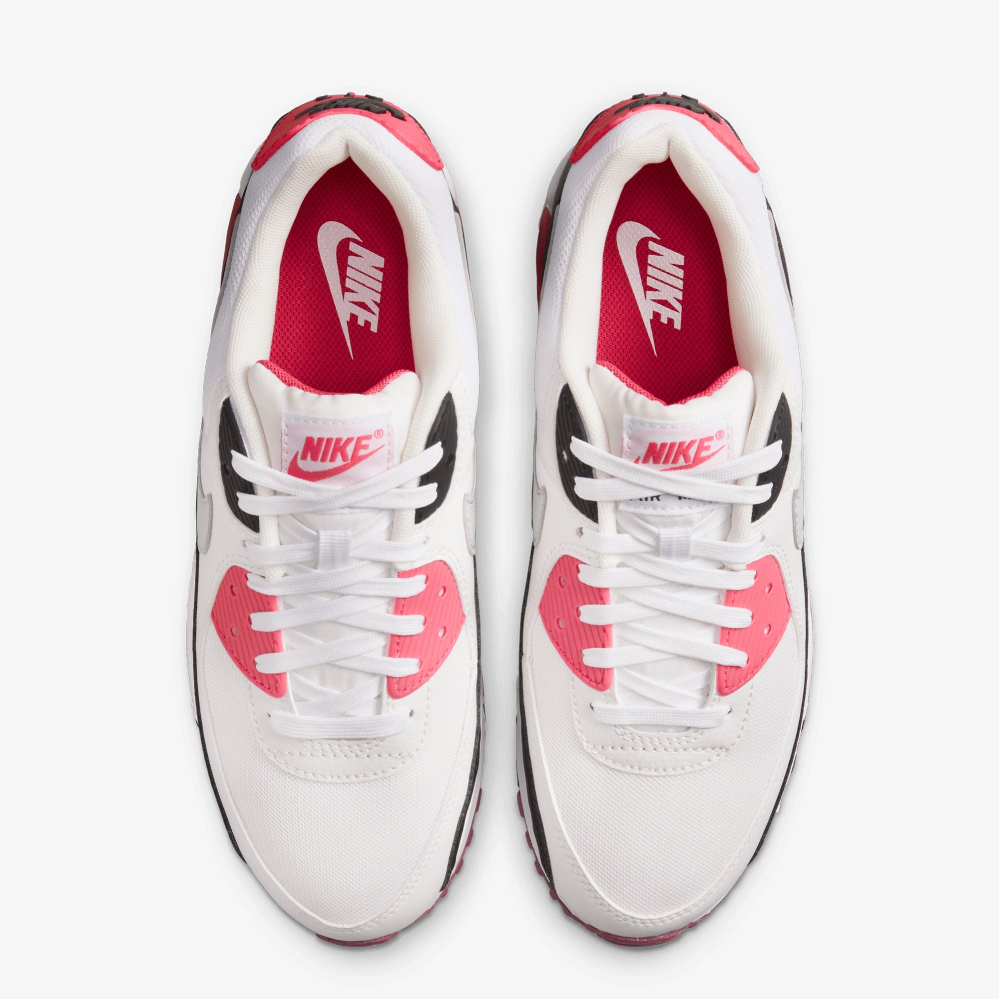Nike | Air Max 90 { White/light Silver-aster Pink-black - view 2