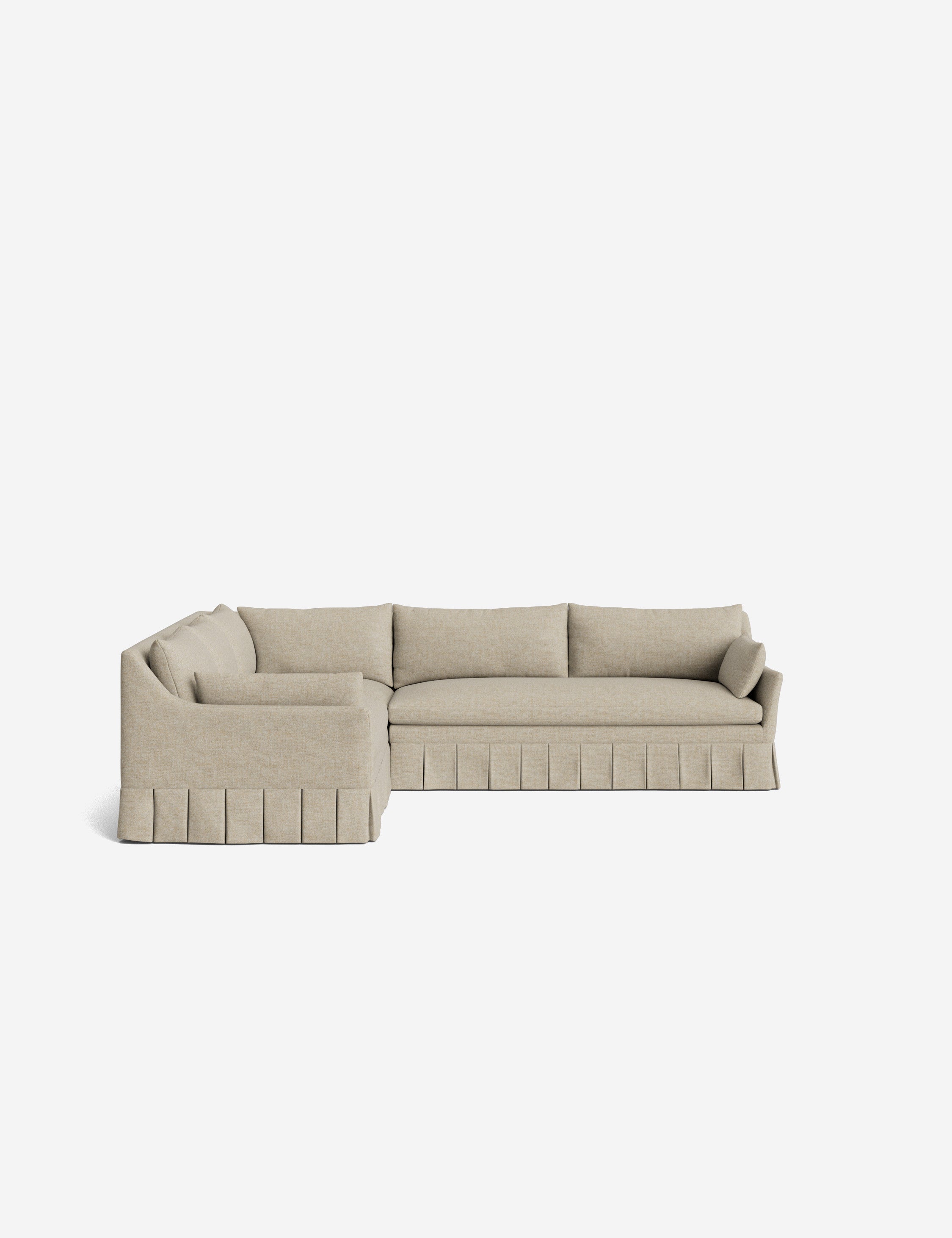 Lulu and Georgia Portola Luxe Depth Pleated Corner Sectional Sofa - view 113