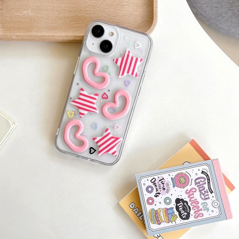 Peeperly Cute Starry Hearts Case – No Color