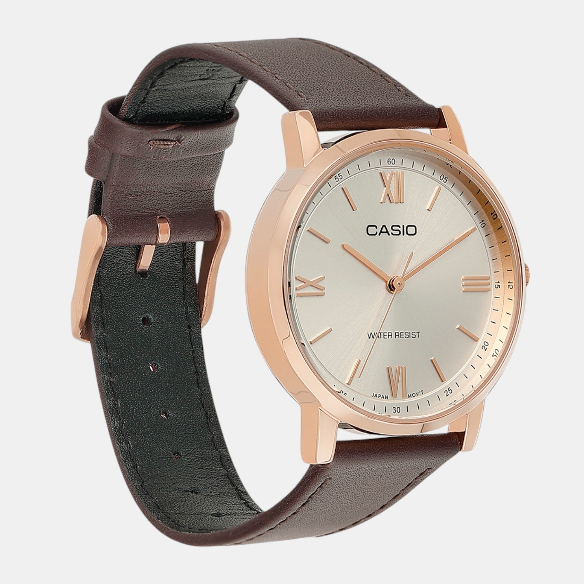 Casio Enticer Men Quartz Silver Dial Analog Leather Watch A2162 - view 2