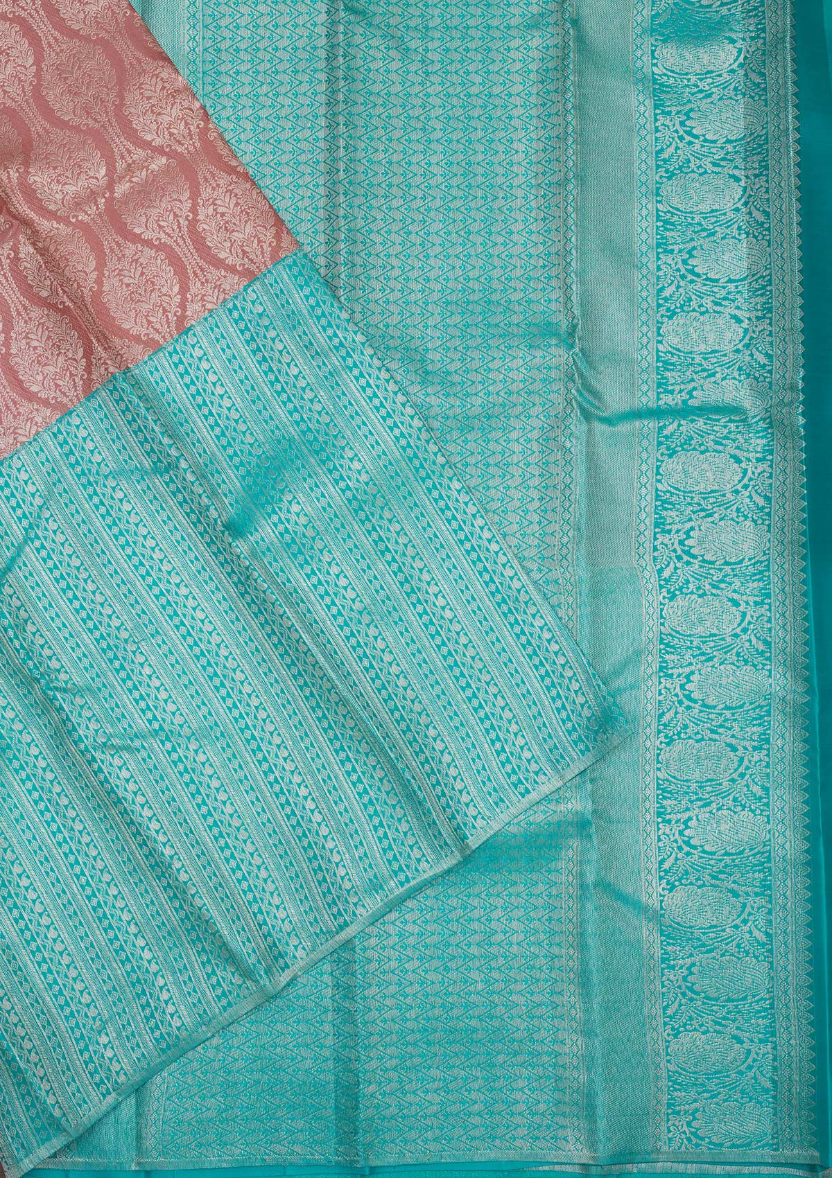 Koskii Sky Blue Zariwork Pure Silk Saree – Women's - view 3