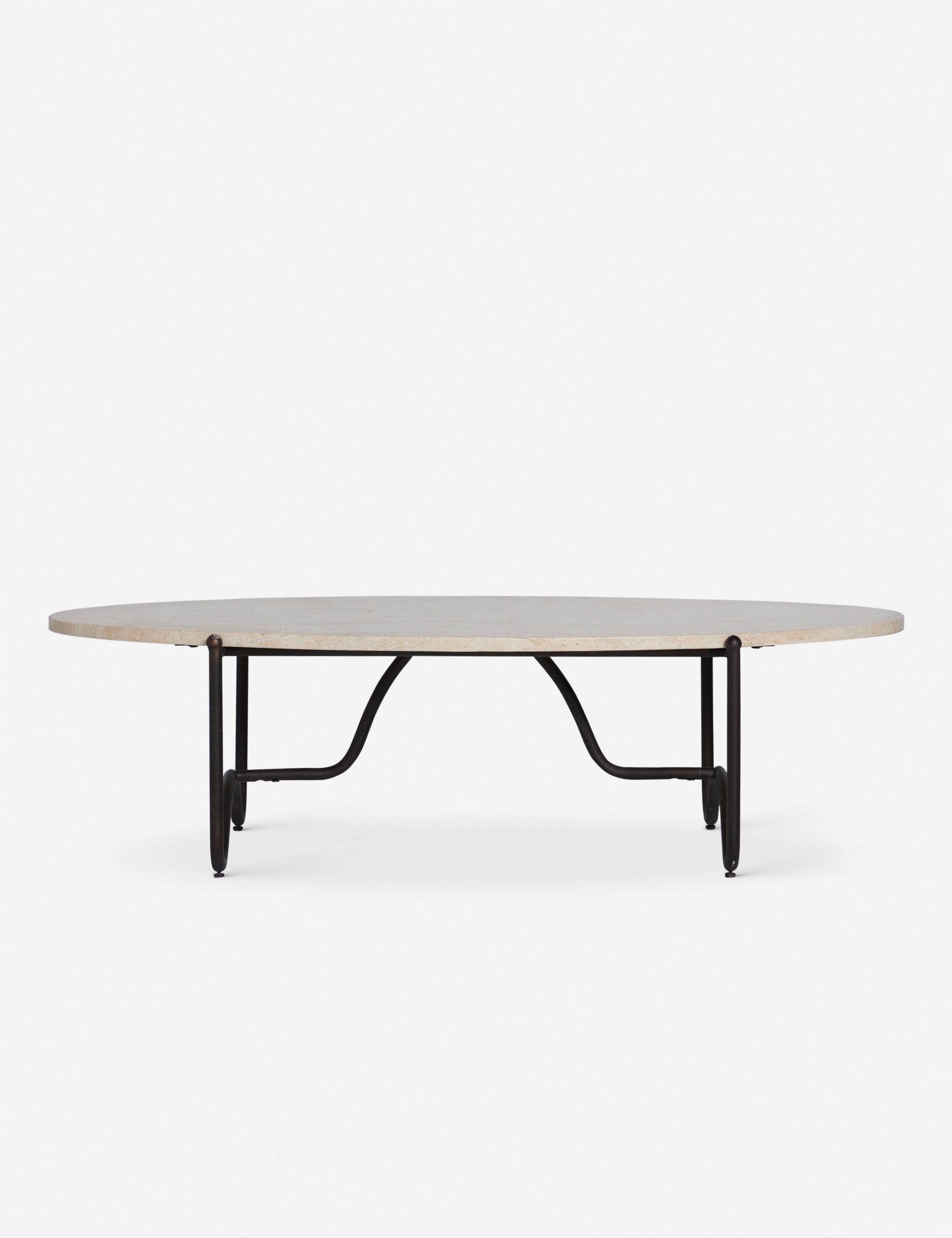 Lulu and Georgia Peggy Outdoor Oval Coffee Table by Sarah Sherman Samuel - view 4