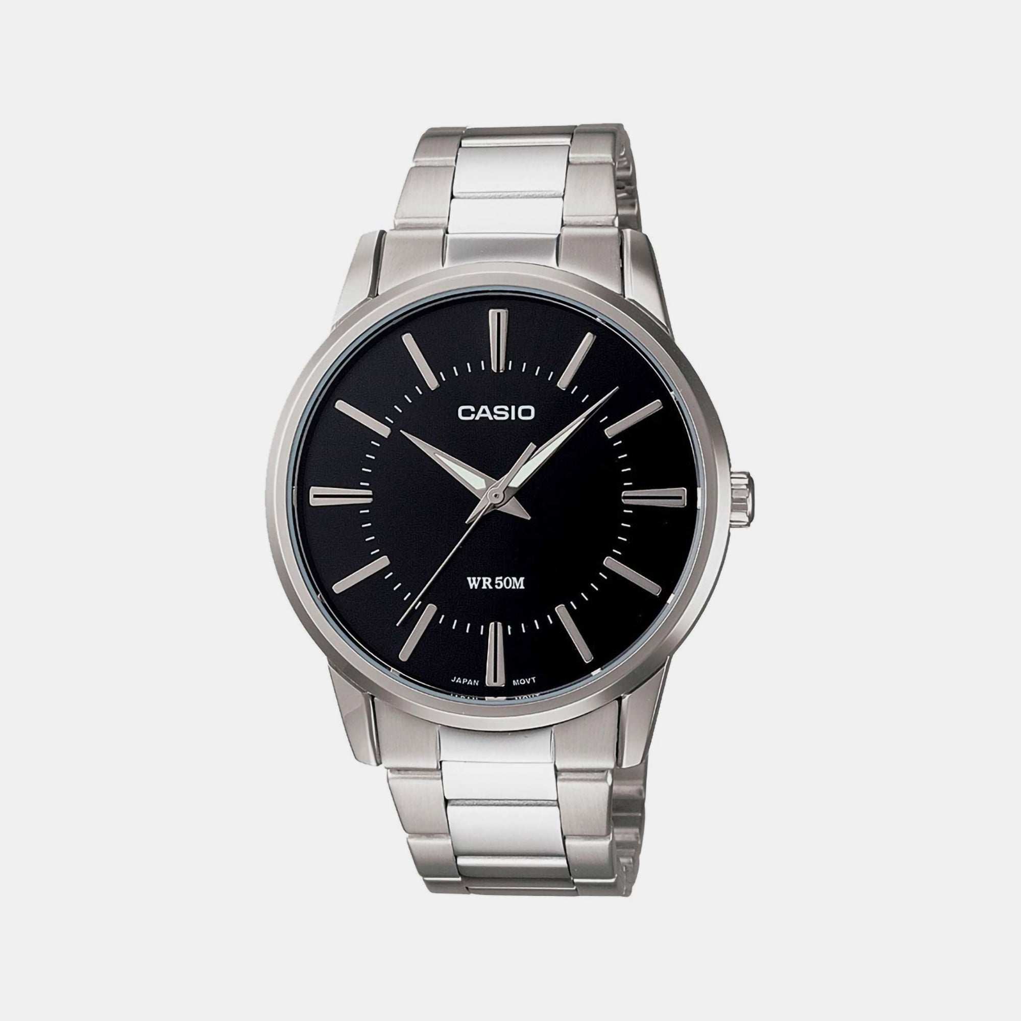 Casio Enticer Men Quartz Black Dial Analog Stainless Steel Watch A492