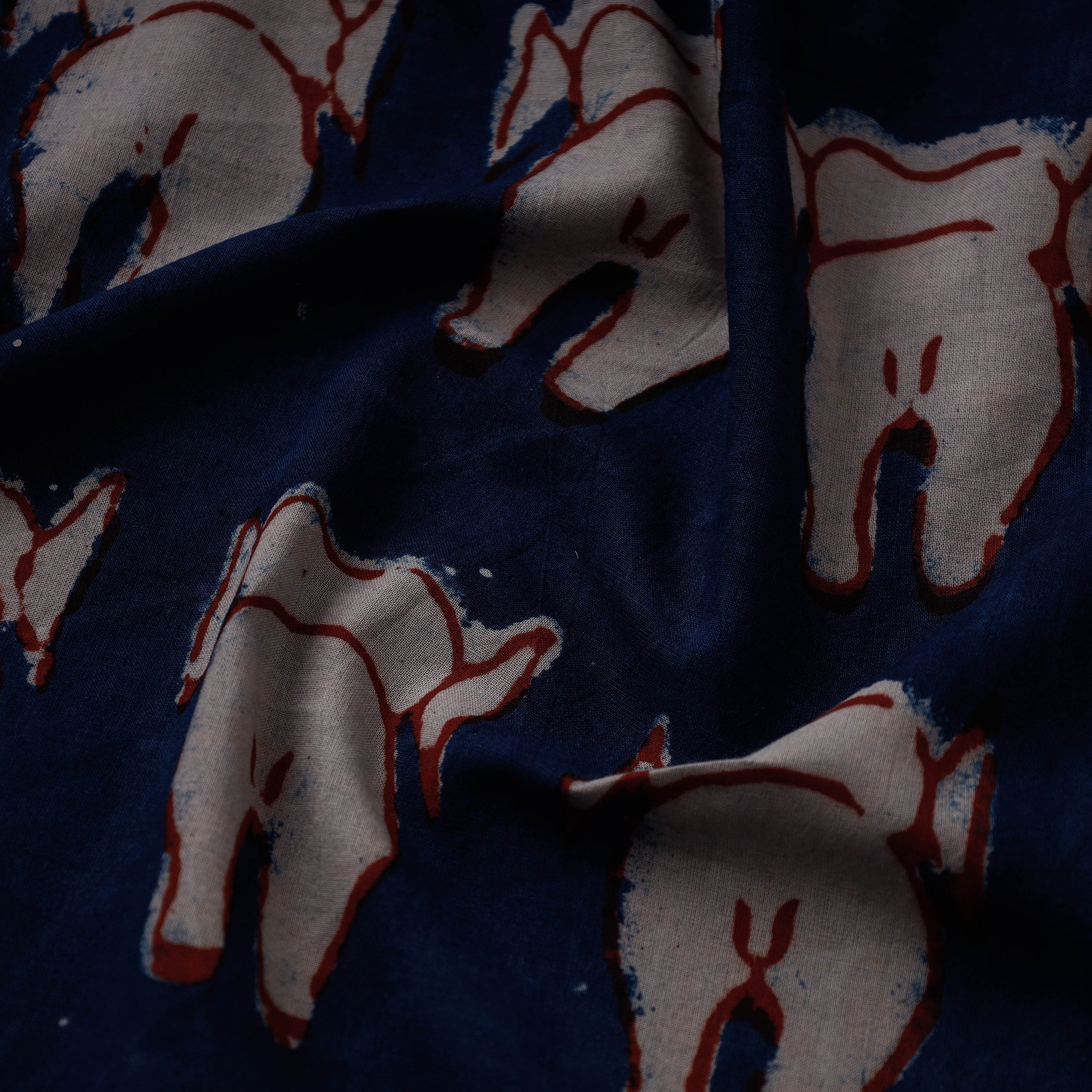 BINDAAS UNLIMITED Blue - Cotton Bindaas Hand Block Print Fabric - view 2