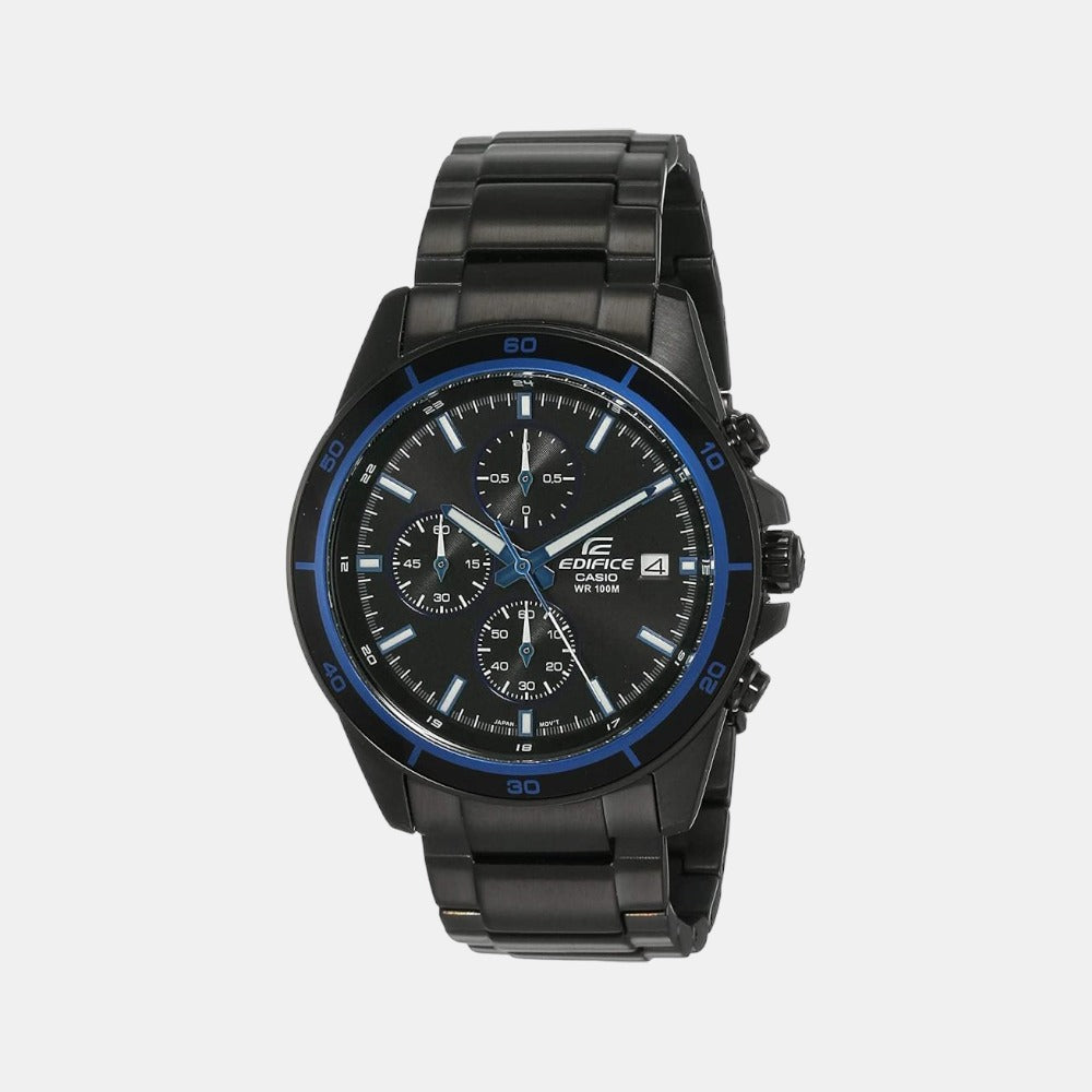 Casio Edifice Men Quartz Black Dial Analog Stainless Steel Watch EX205