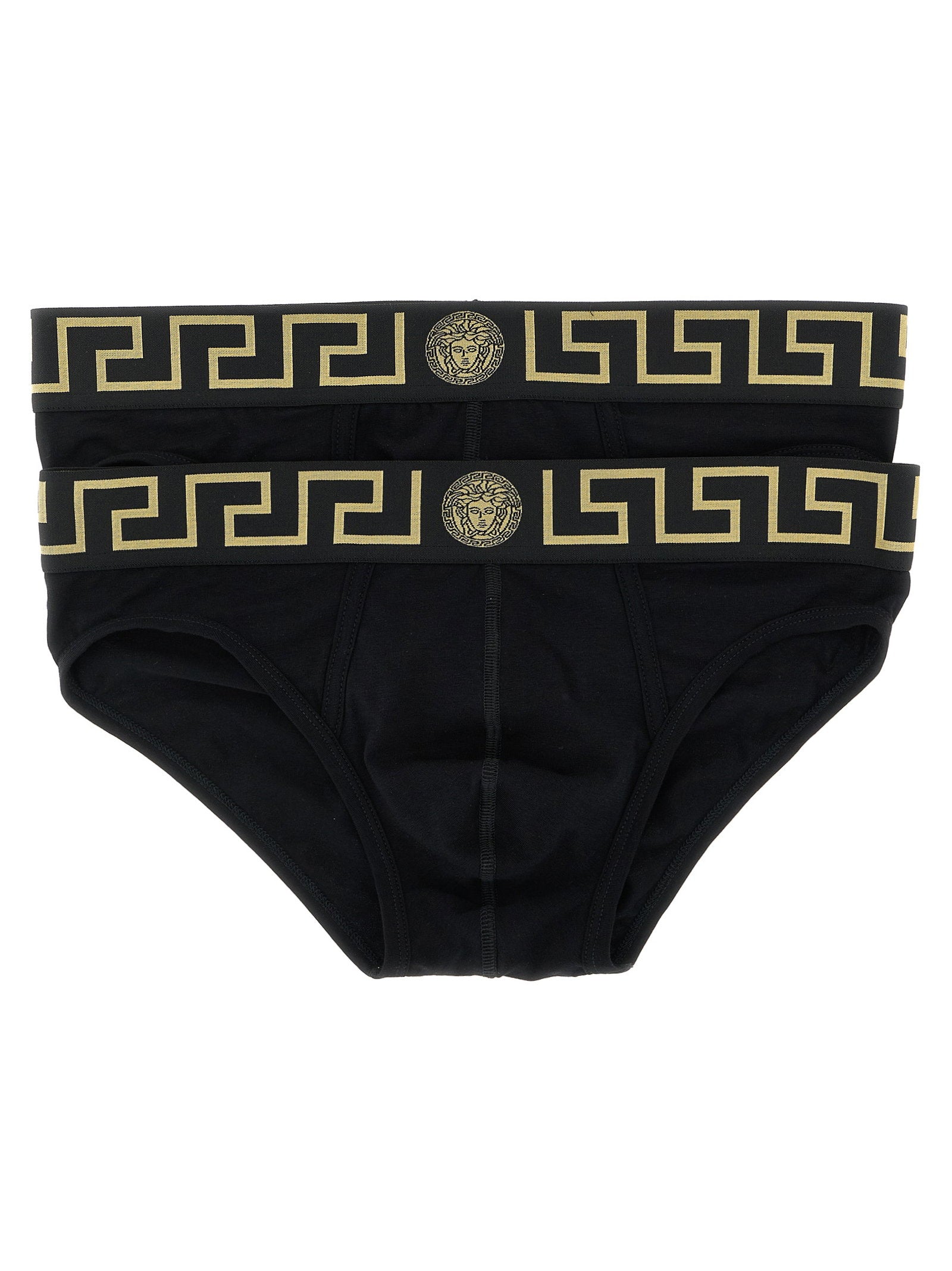 Versace Greca 2-pack Briefs Set – 94% cotton 6% elastane