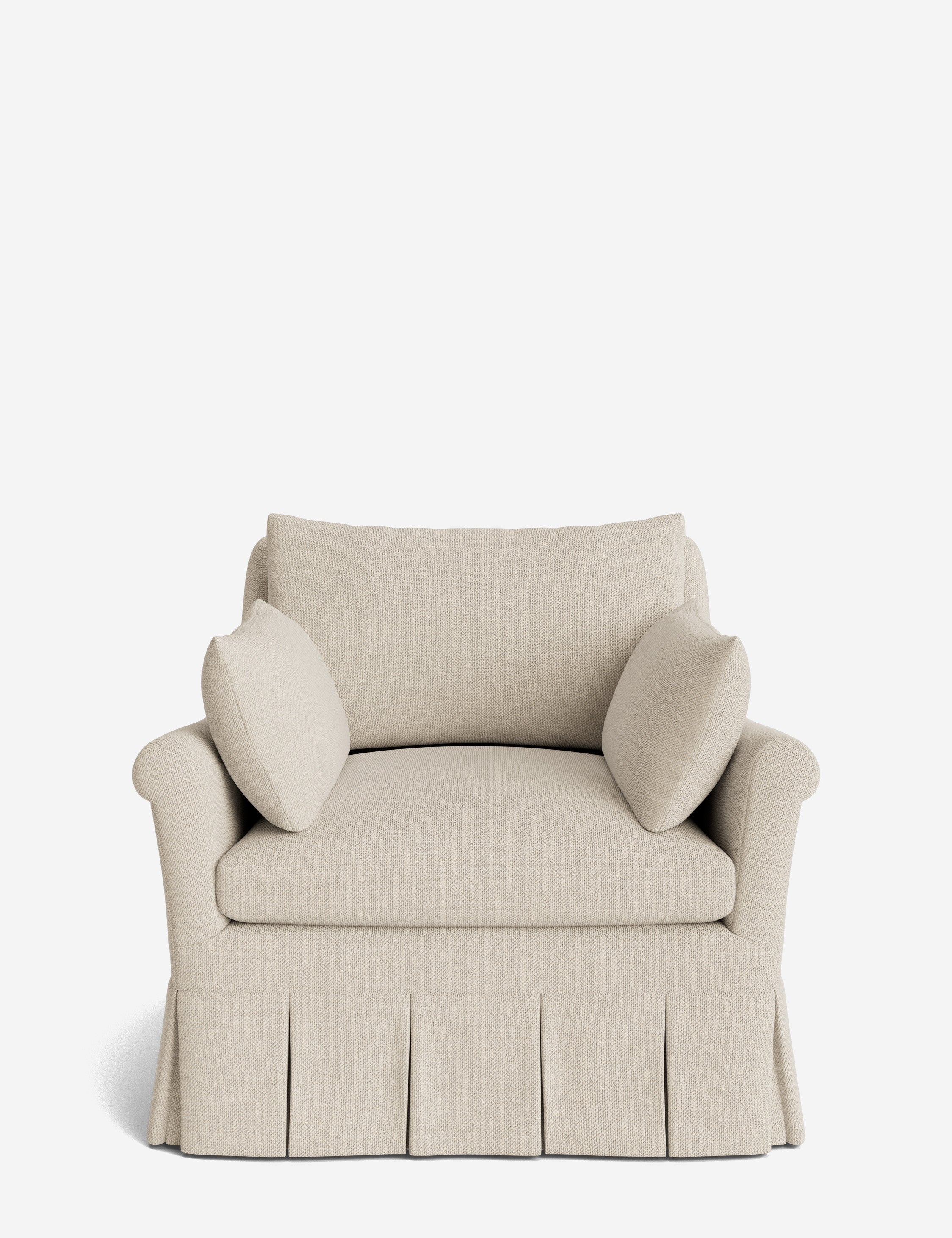 Lulu and Georgia Portola Rolled Arm Luxe Depth Pleated Chair - view 35