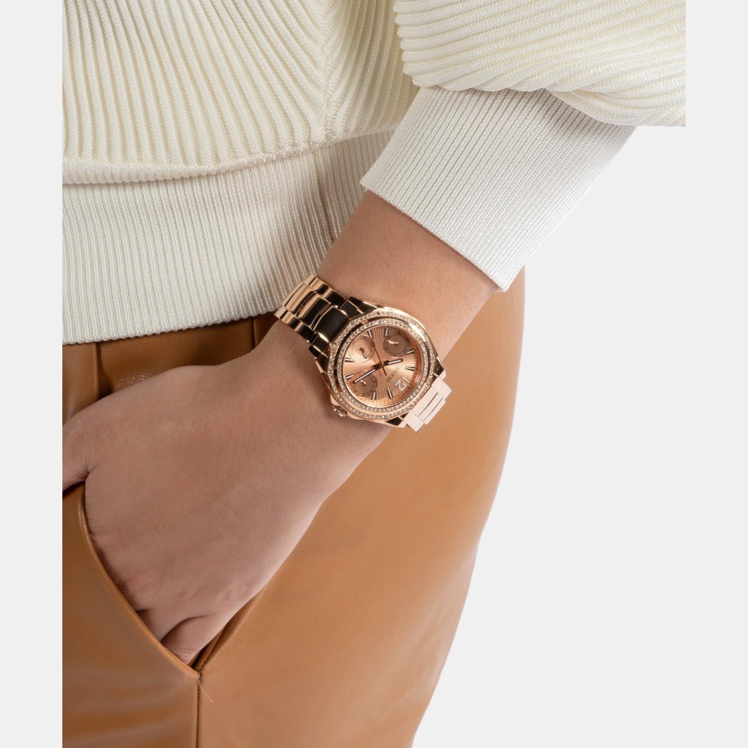 Guess Dress Women Quartz Rose Gold Dial Multi-Function Stainless Steel Watch GW0685L3 - view 6