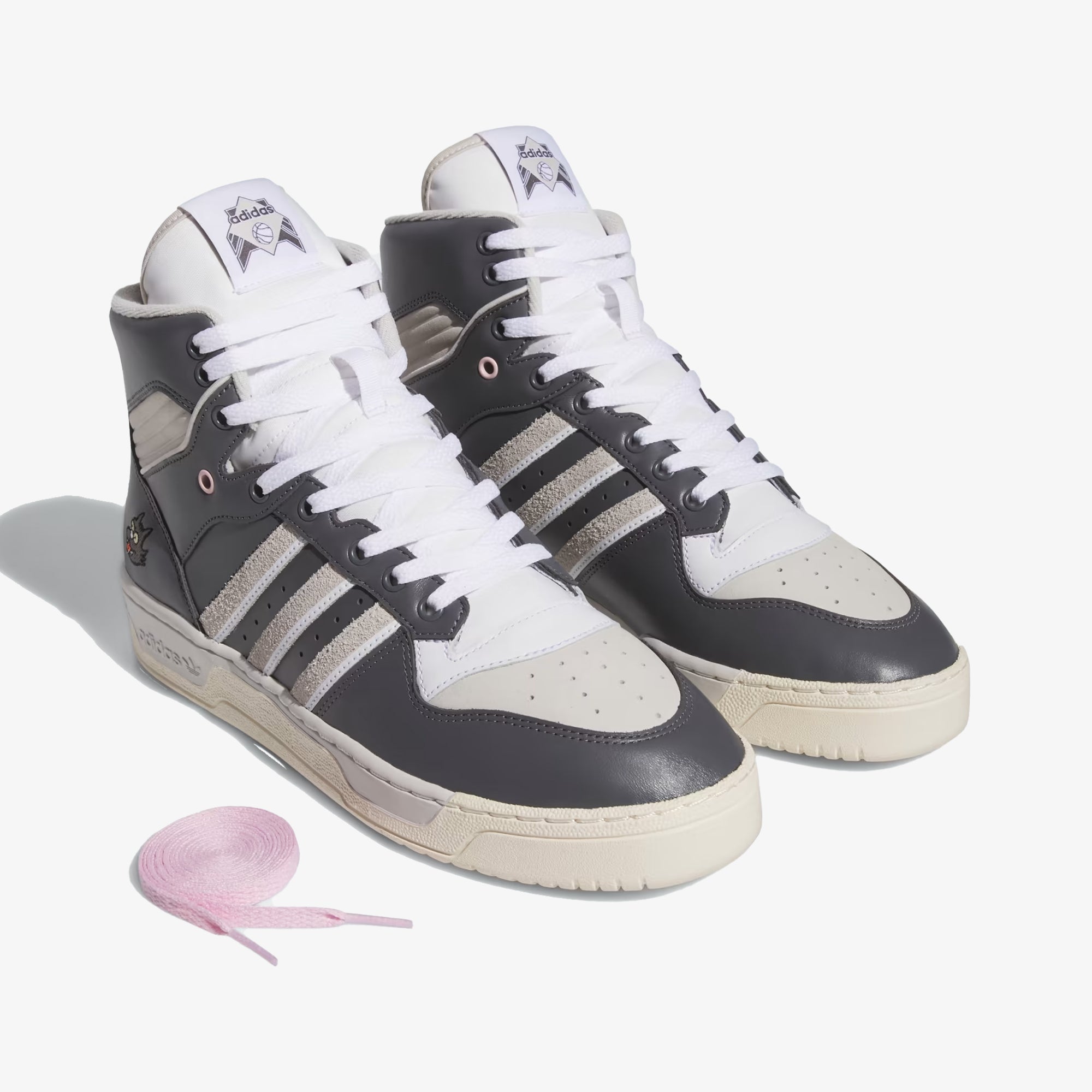 Adidas Originals | RIVALRY HIGH SCRATCHY { GREY FIVE/ GREY ONE /CREAM WHITE - view 3