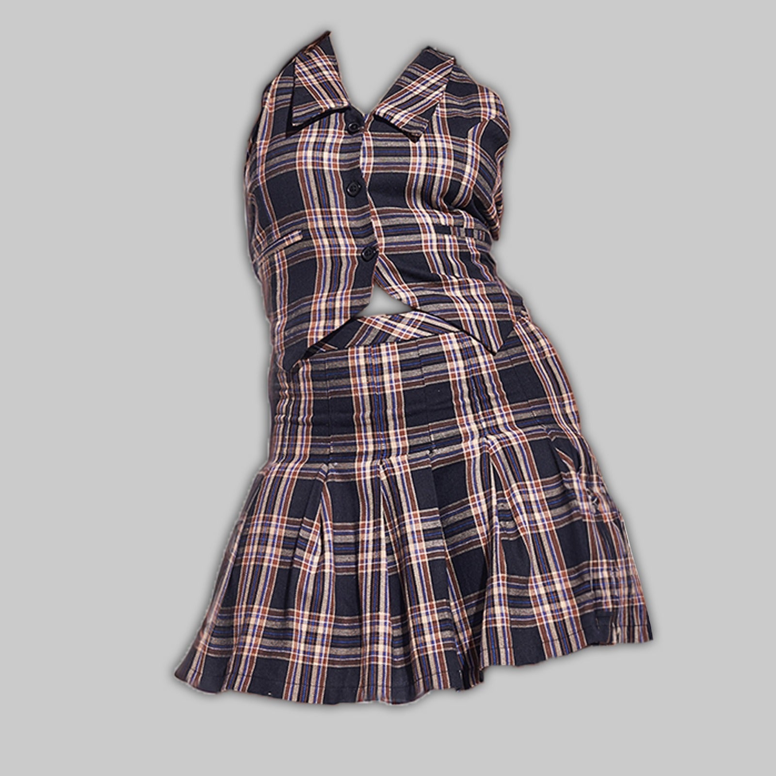 Brown waistcoat skirt – I Z F Brown waistcoat & Skirt combo