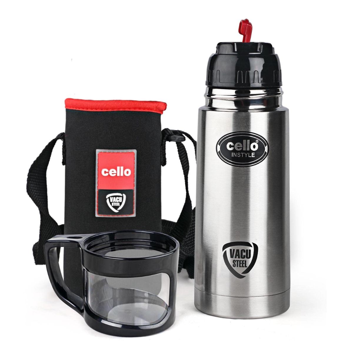 Cello Instyle Flask, Vacusteel Water Bottle, 350ml - view 4