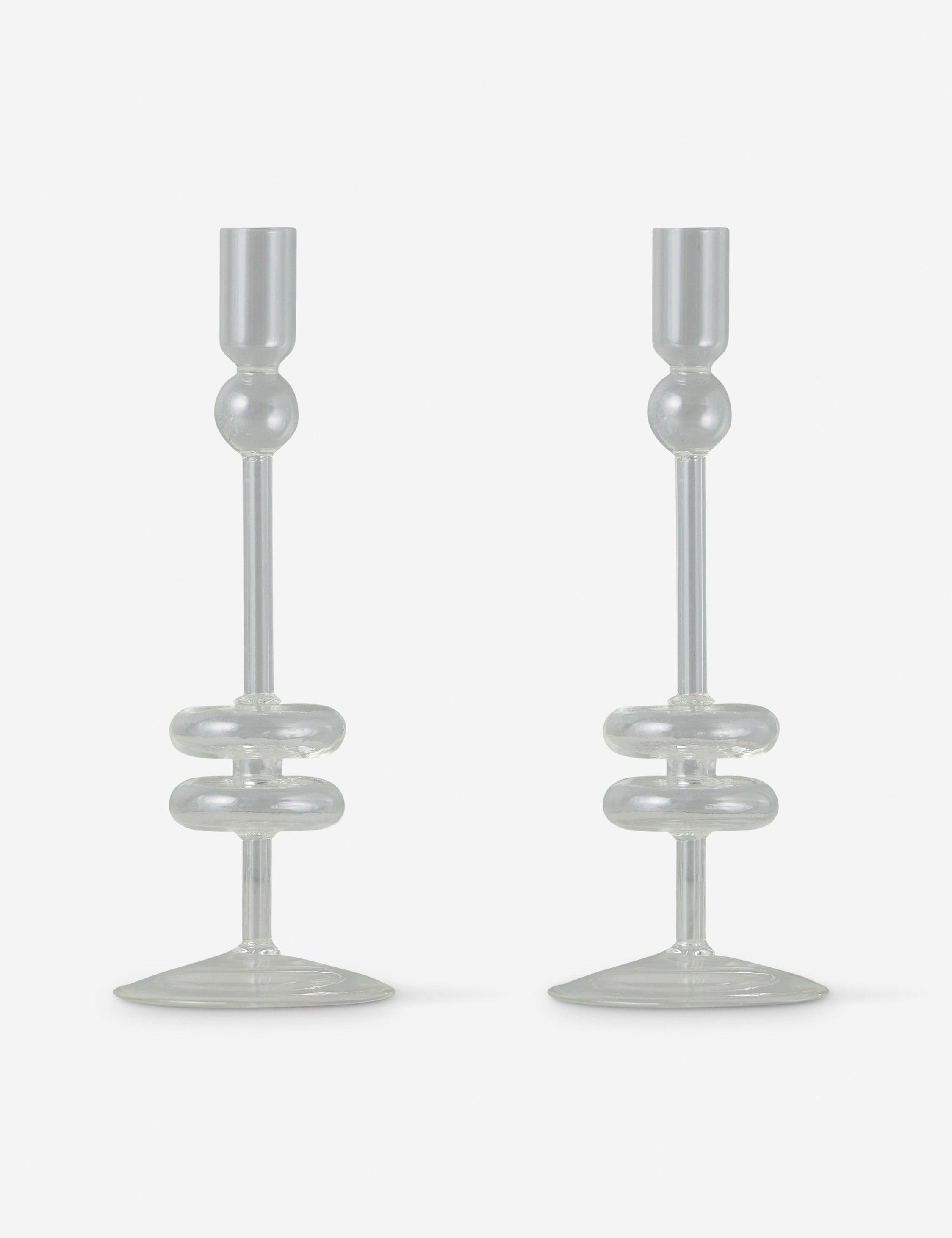 Lulu and Georgia Glass Candlestick Pair (Set of 2) by etúHOME - view 14