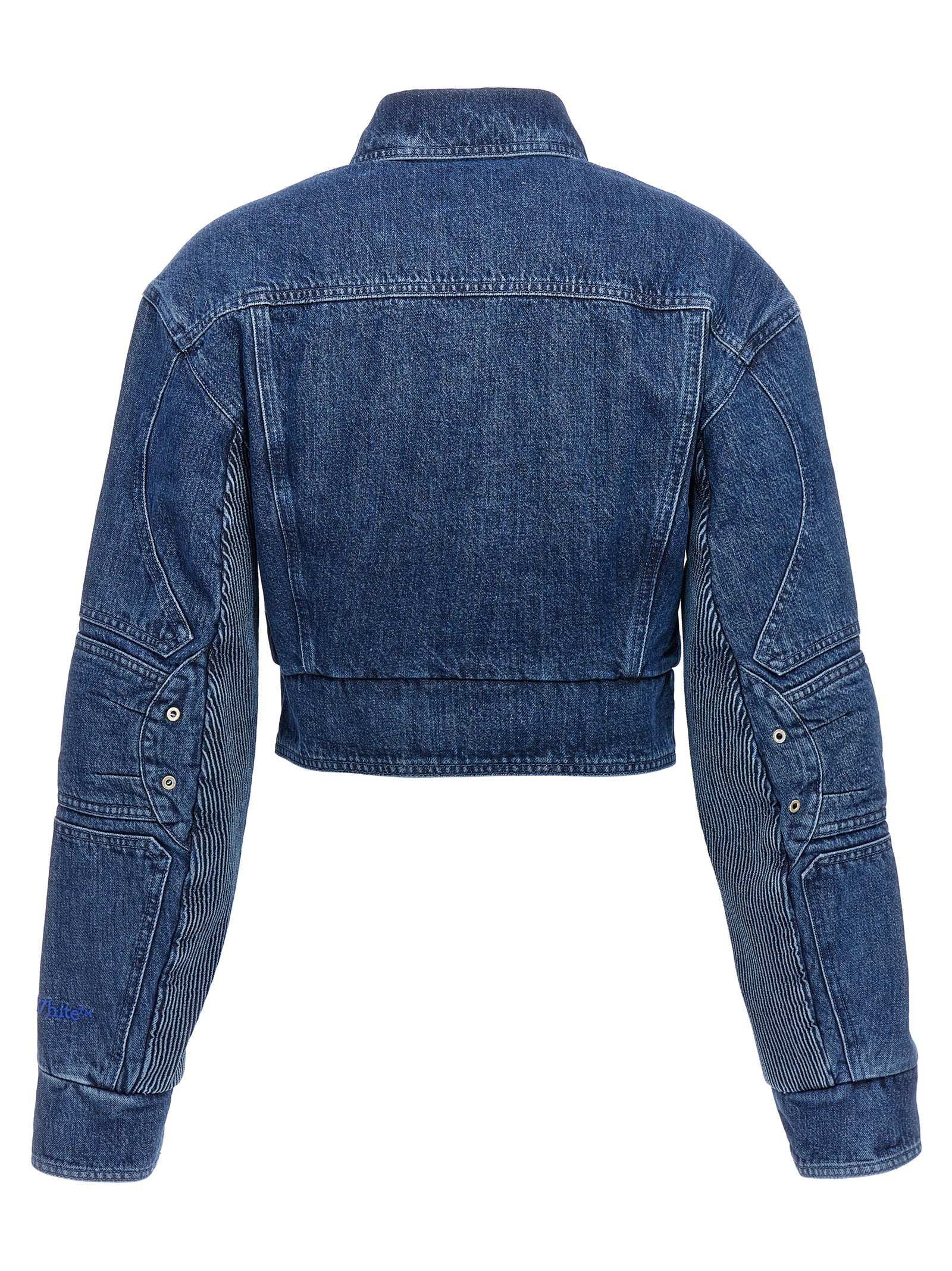 Off White Motorcycle Denim Jacket – 100% cotton - view 2