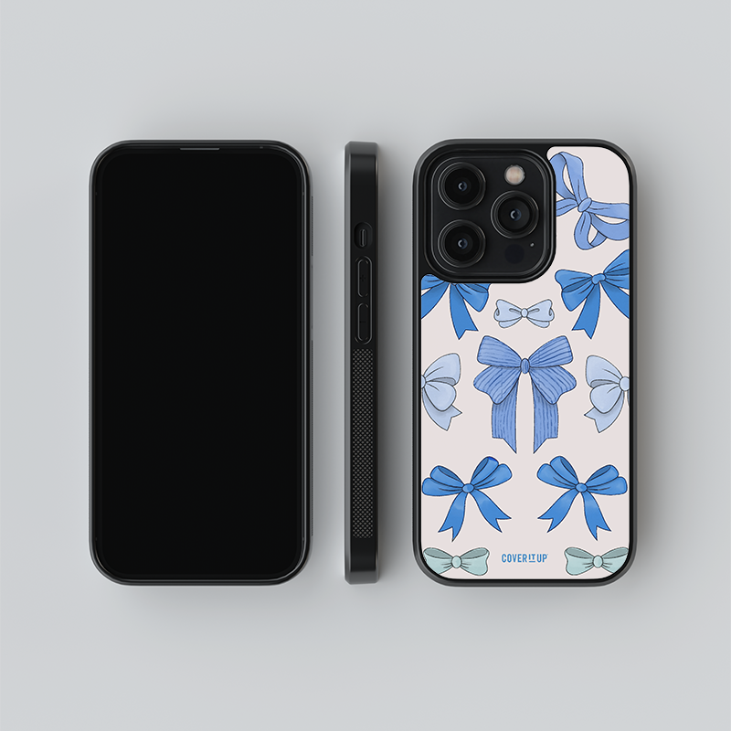 Cover It Up Aesthetic Blue Bow Glass Case - view 5