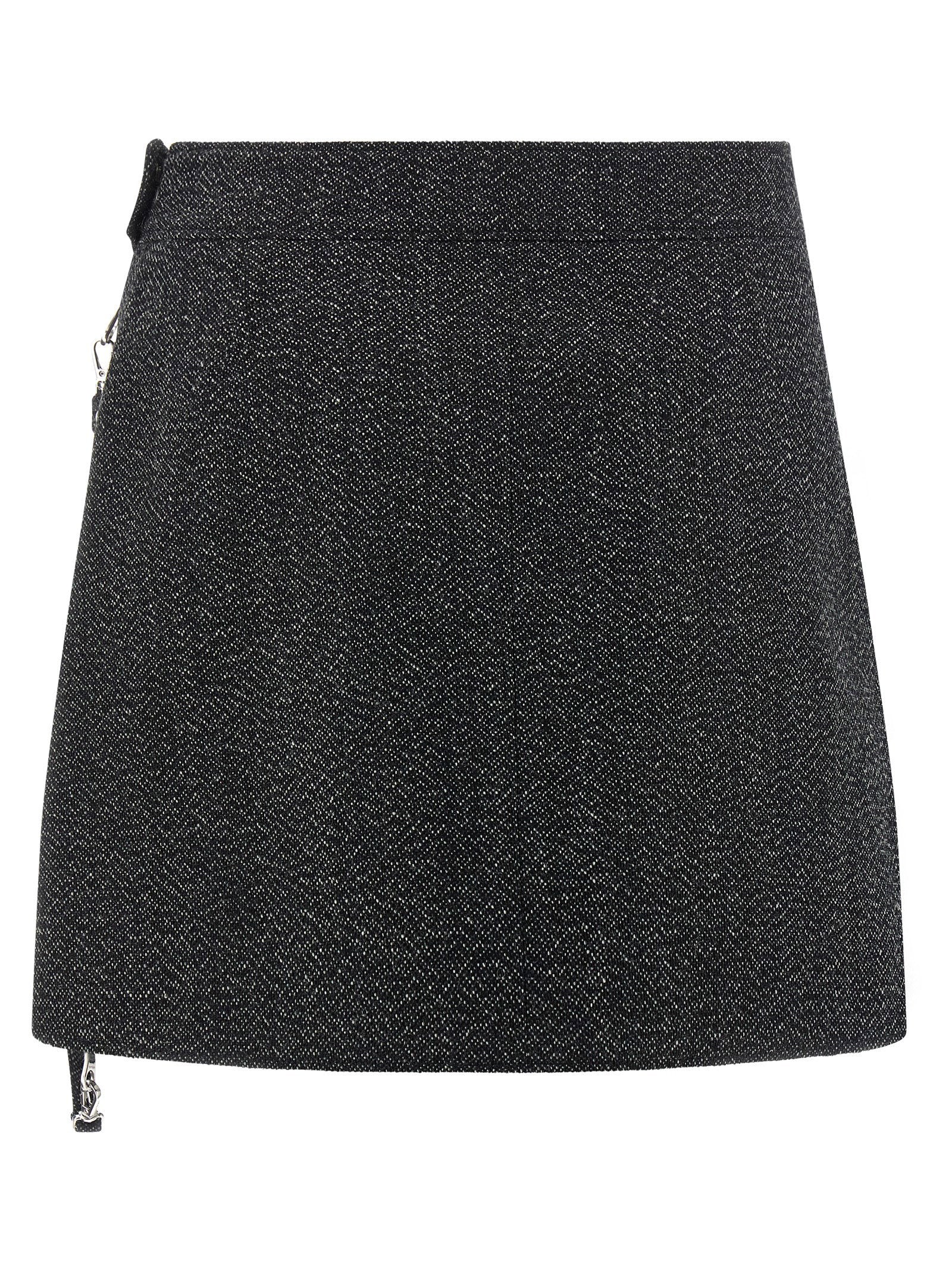 Courreges Zipped Caviar Mini Skirt – 100% wool - view 2