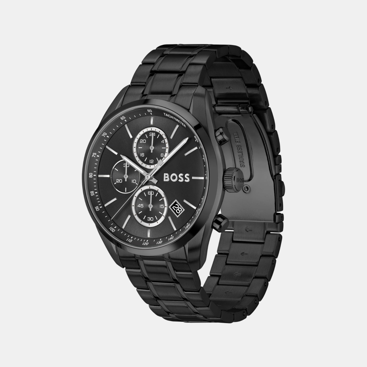 Boss Grand Prix Men Quartz Black Dial Chronograph Stainless Steel Watch 1514298 - view 2