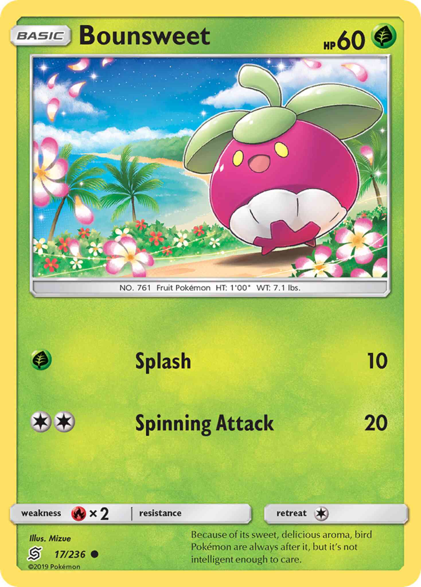 Common sm11-17 reverse – Pokémon Bounsweet - 17/236 - Common [sm11-17] [Reverse Holo]