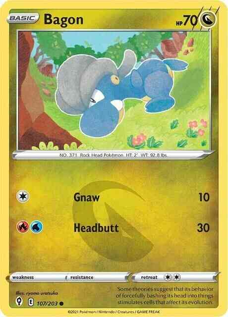 Common swsh7-107 non-holo – Pokémon Bagon - 107/203 - Common [swsh7-107] [Non-Holo]
