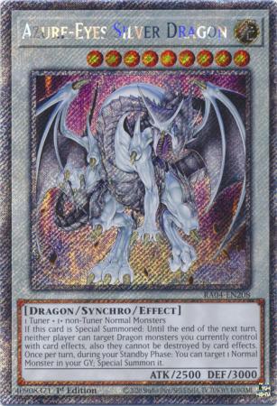 Yu-Gi-Oh! Azure-Eyes Silver Dragon - RA04-EN208 - Platinum Secret Rare - 1st Edition