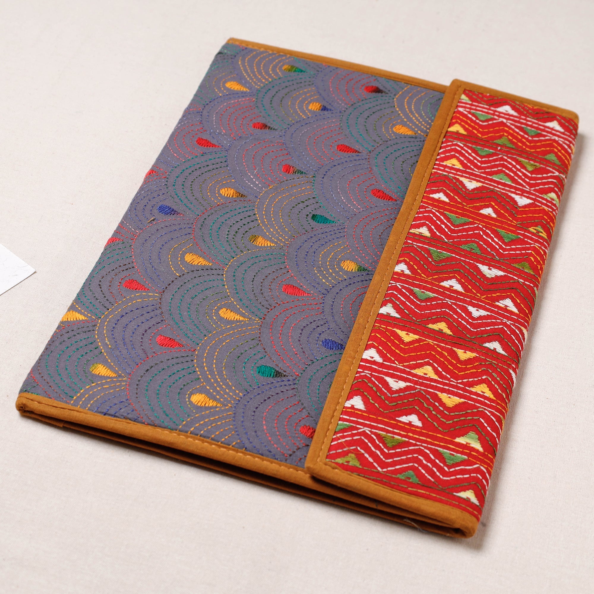 ASALKAAR Bengal Kantha Work Handcrafted File Folder - view 2