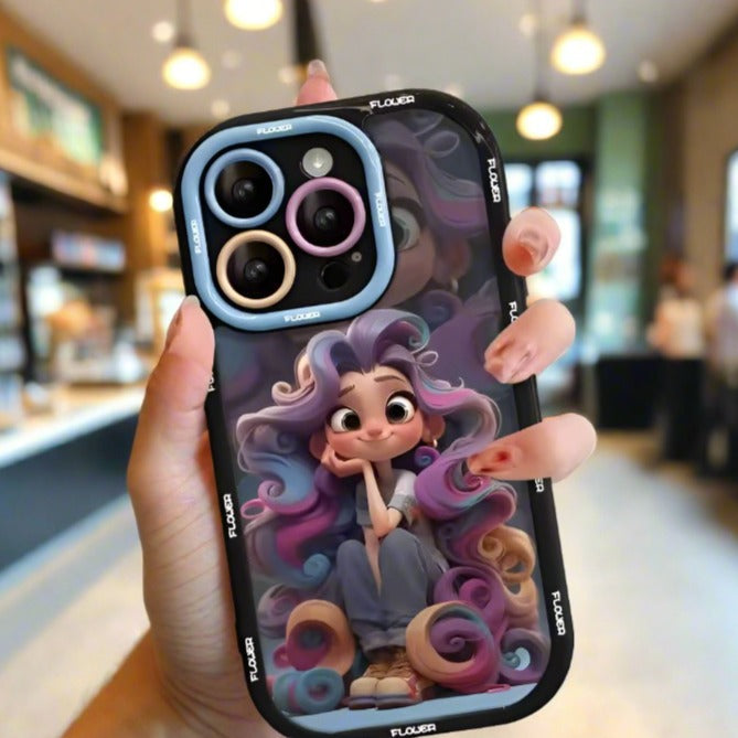 Peeperly Charming Cartoon Cute Girl Case – No Color