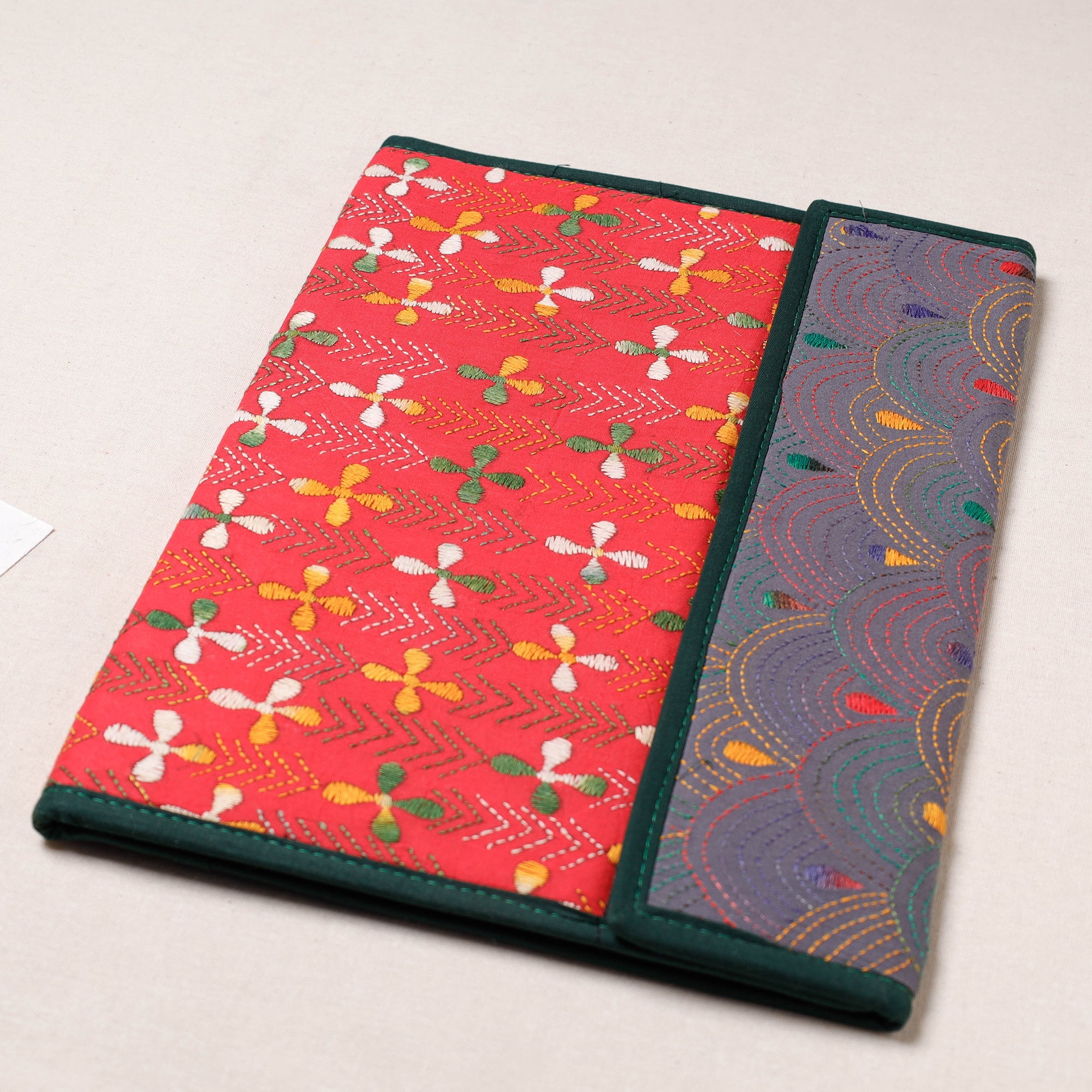 ASALKAAR Bengal Kantha Work Handcrafted File Folder - view 2