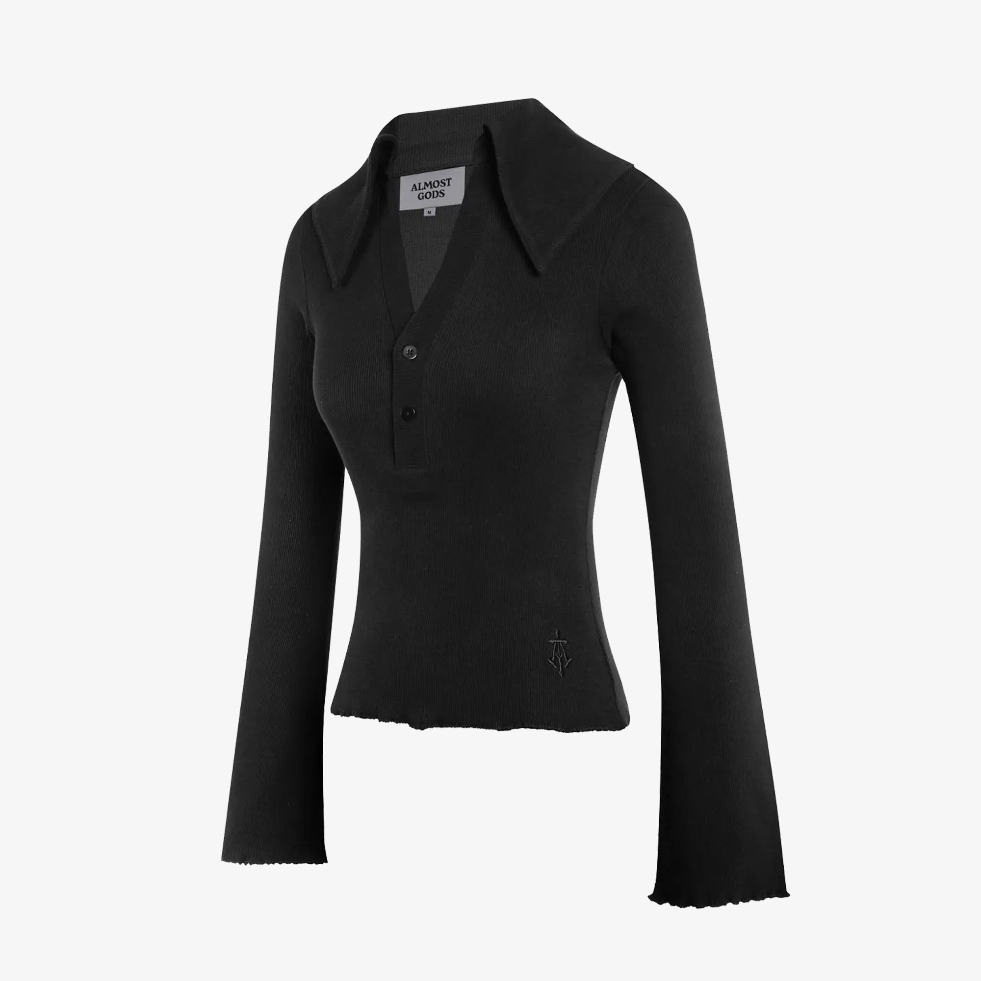 Almost Gods | Meridian Knit Top { Black - view 2