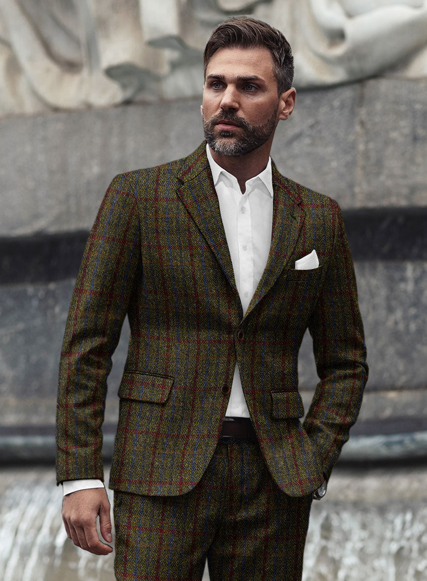 StudioSuits Harris Tweed Green Check Suit - view 5