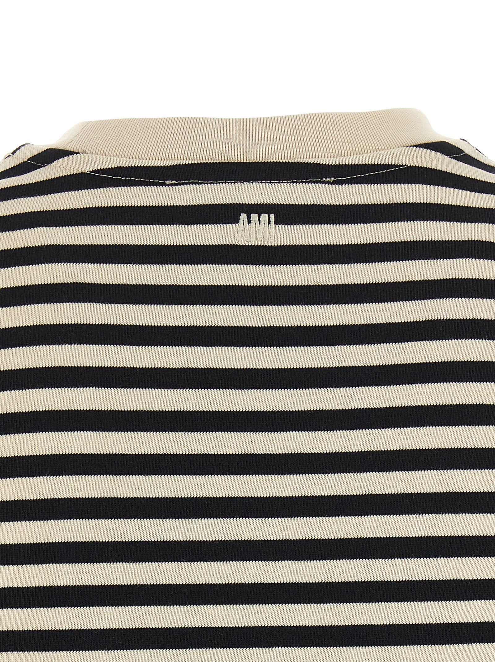 Ami Paris Ami De Coeur Marinière T-shirt – 100% cotton - view 4