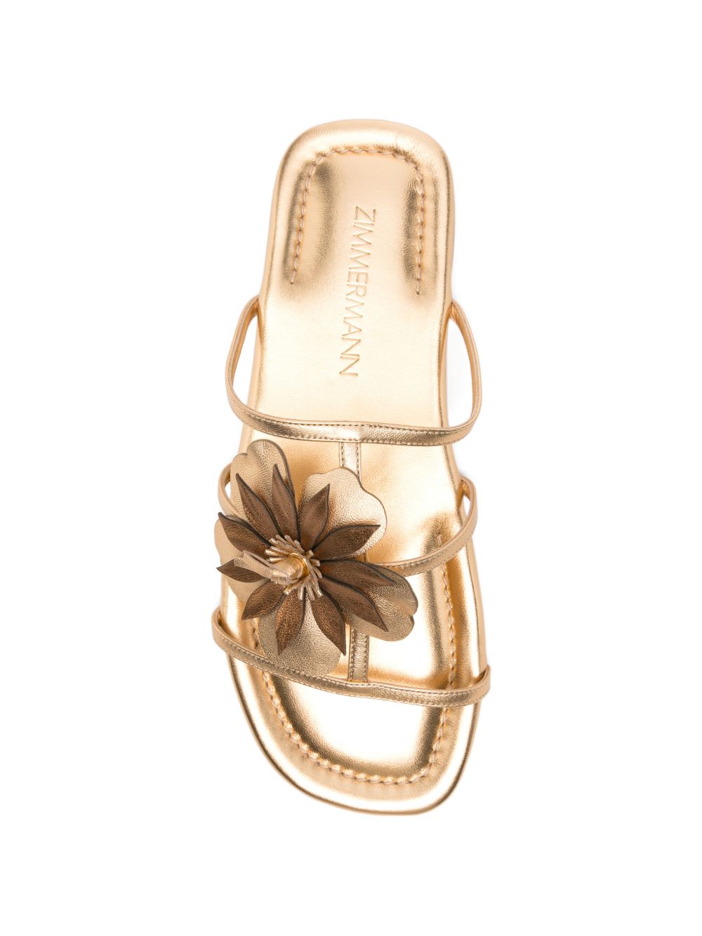 Zimmermann Sandals GOLD – 100% Leather - view 3