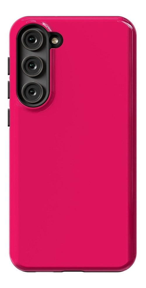 Casetry Think Pink | Solid Neon Pink Samsung Case - view 7
