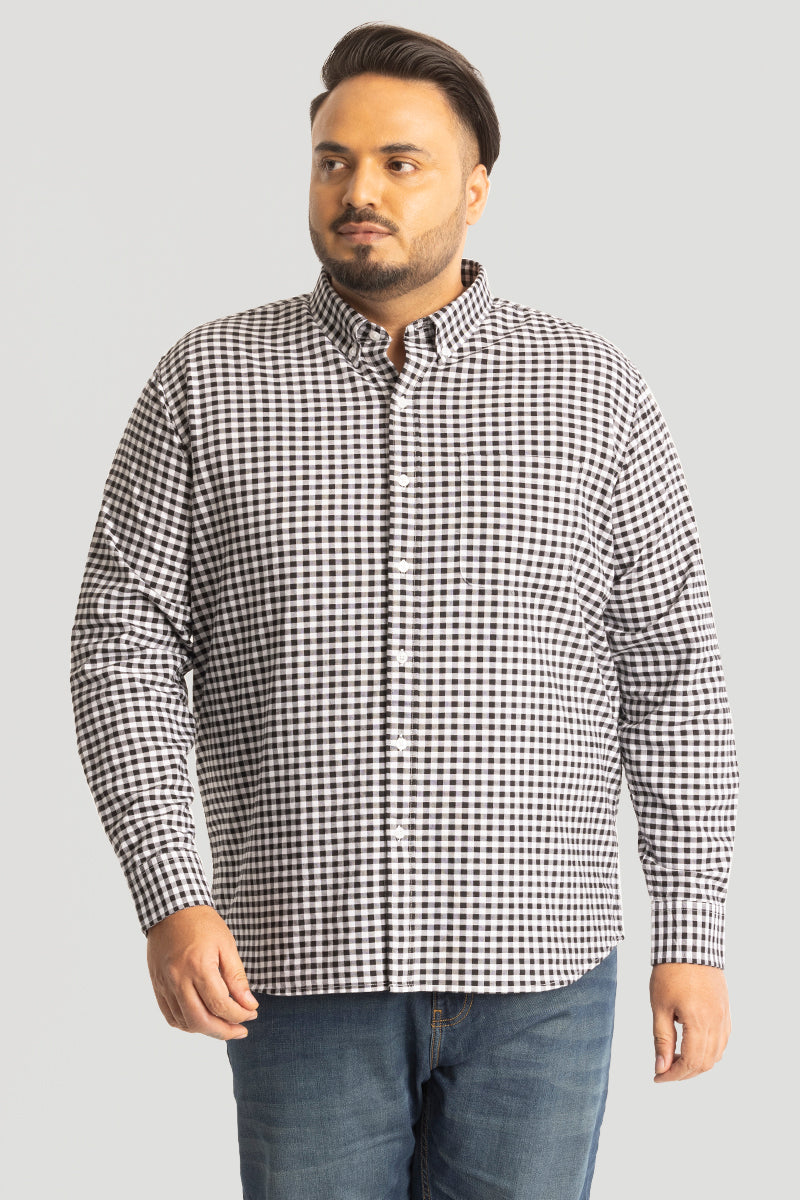 SNITCH Black Oxford Checks Shirt - view 5