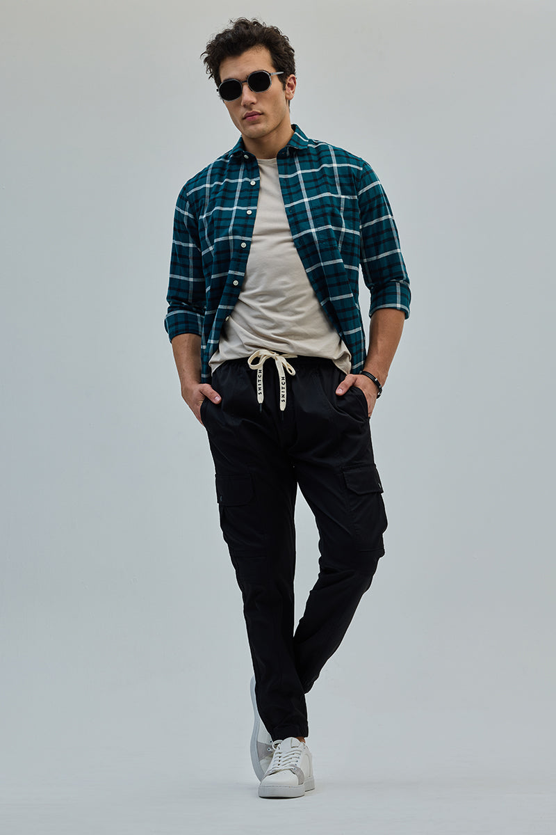 SNITCH Black 5 Pockets Slim Fit Joggers - view 3