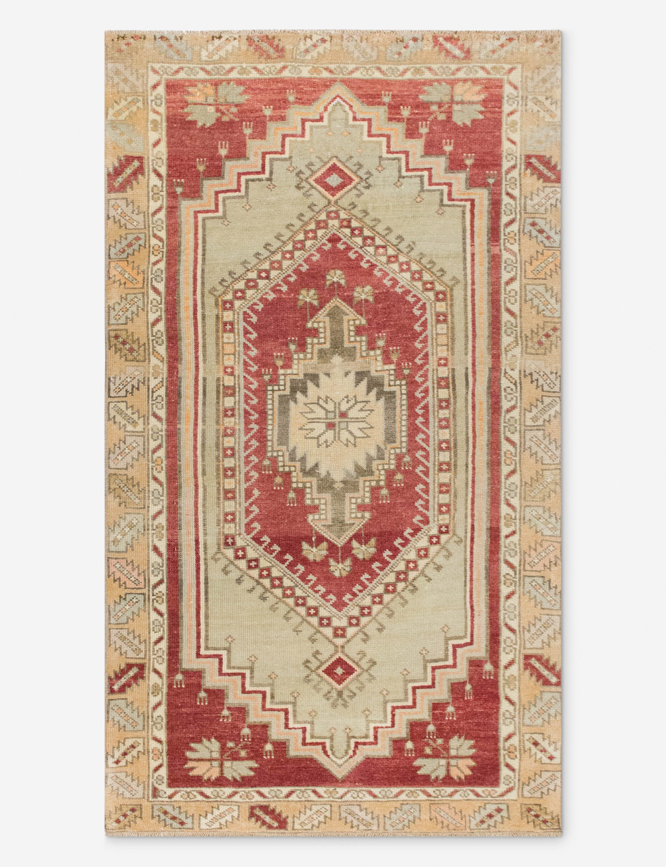 Lulu and Georgia Vintage Turkish Hand-Knotted Wool Rug No. 559, 2'8" x 5'7"