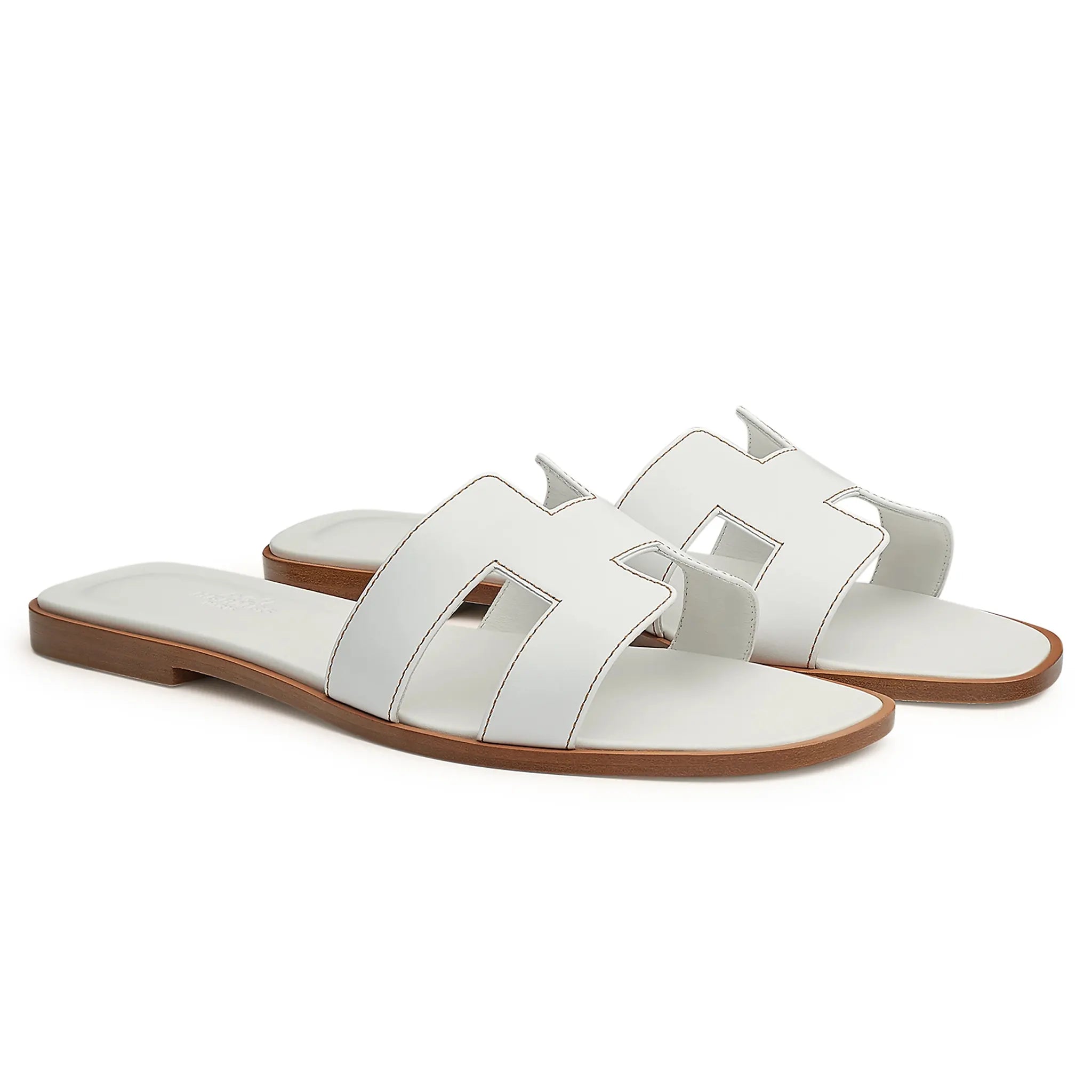 Hermès Paris Oran White Sandal - view 2