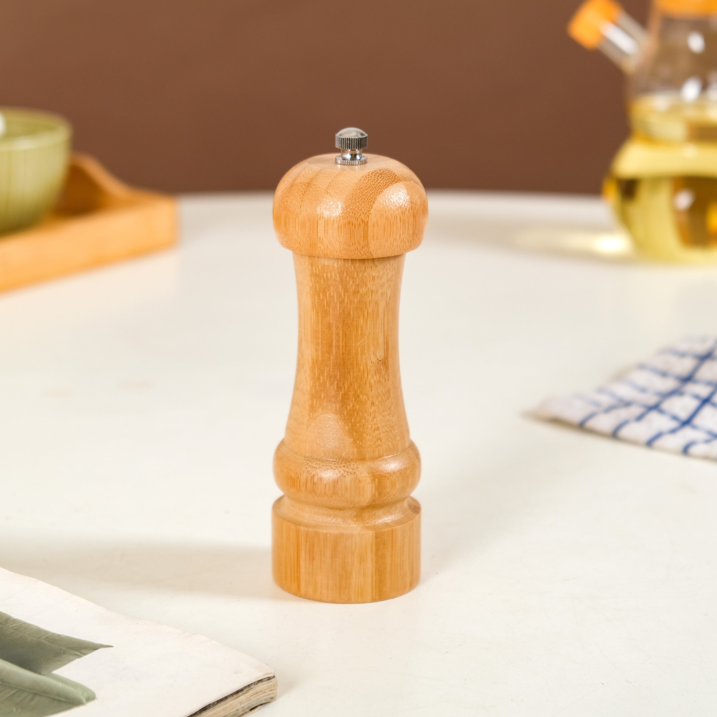 Nestasia Bamboo Wood Pepper Grinder For Kitchen