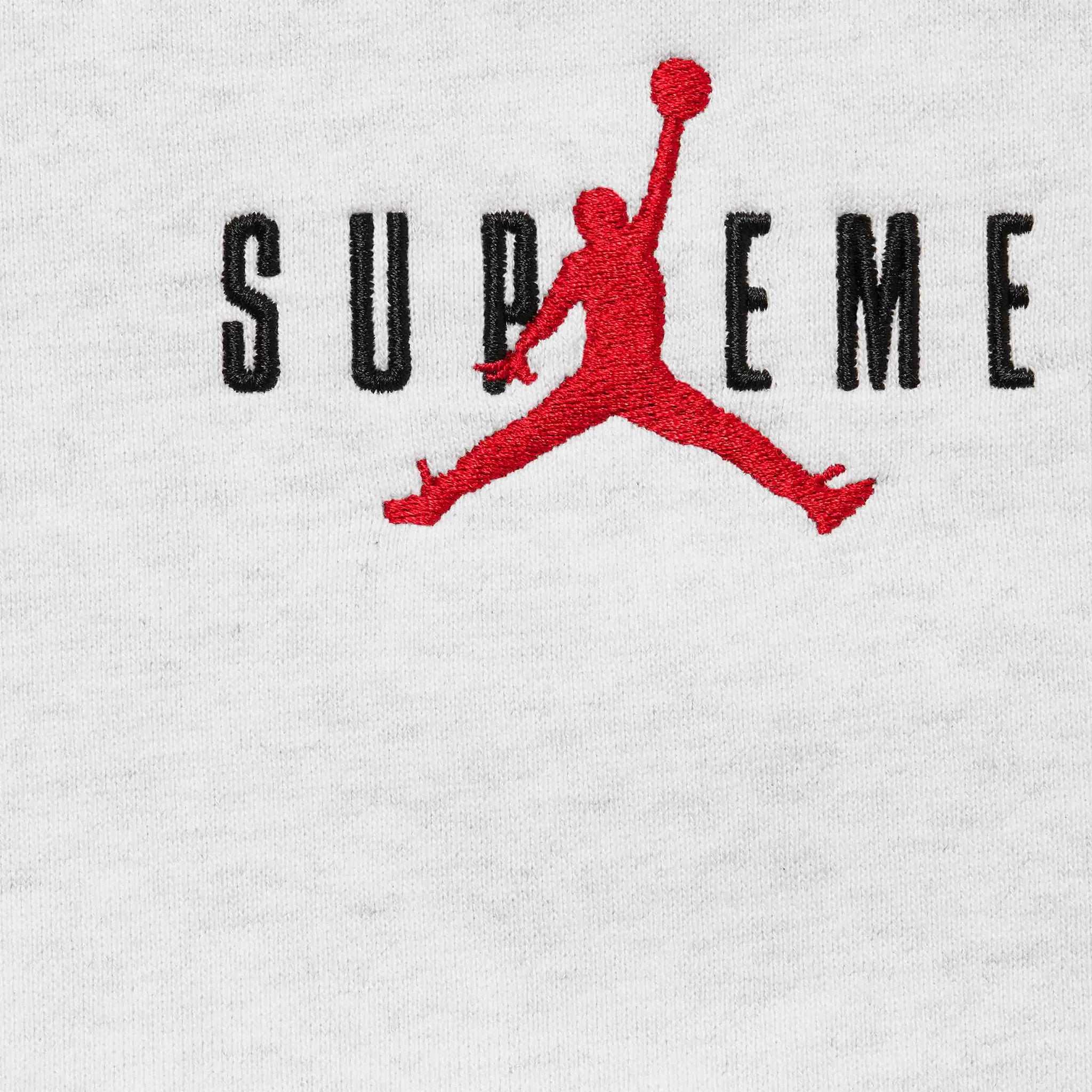 Supreme x Jordan Ash Grey Hoodie (FW24) - view 3
