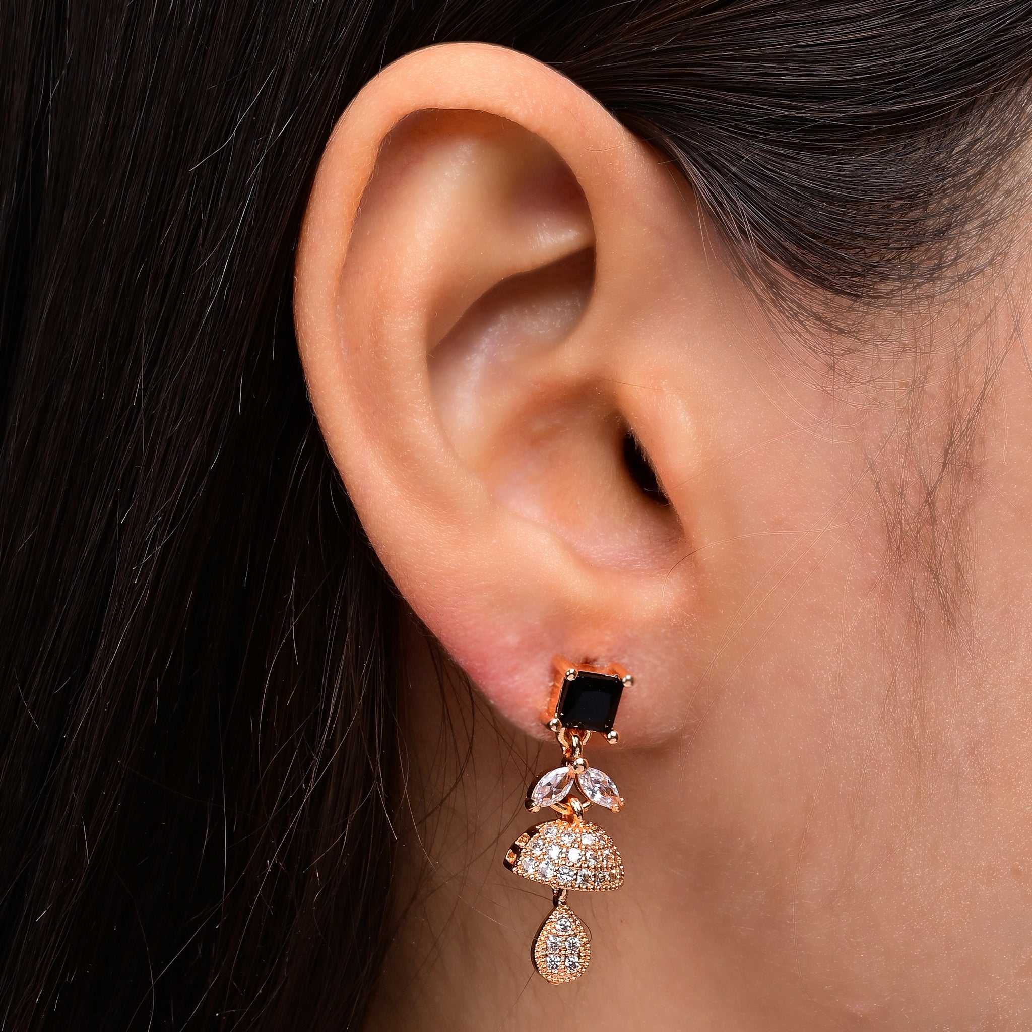 Branta Midnight Majesty Jhumka Earrings