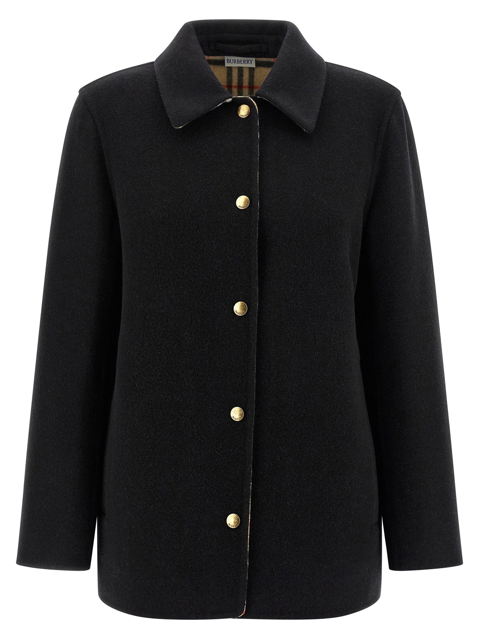 Burberry Check Lining Jacket, – 100% wool